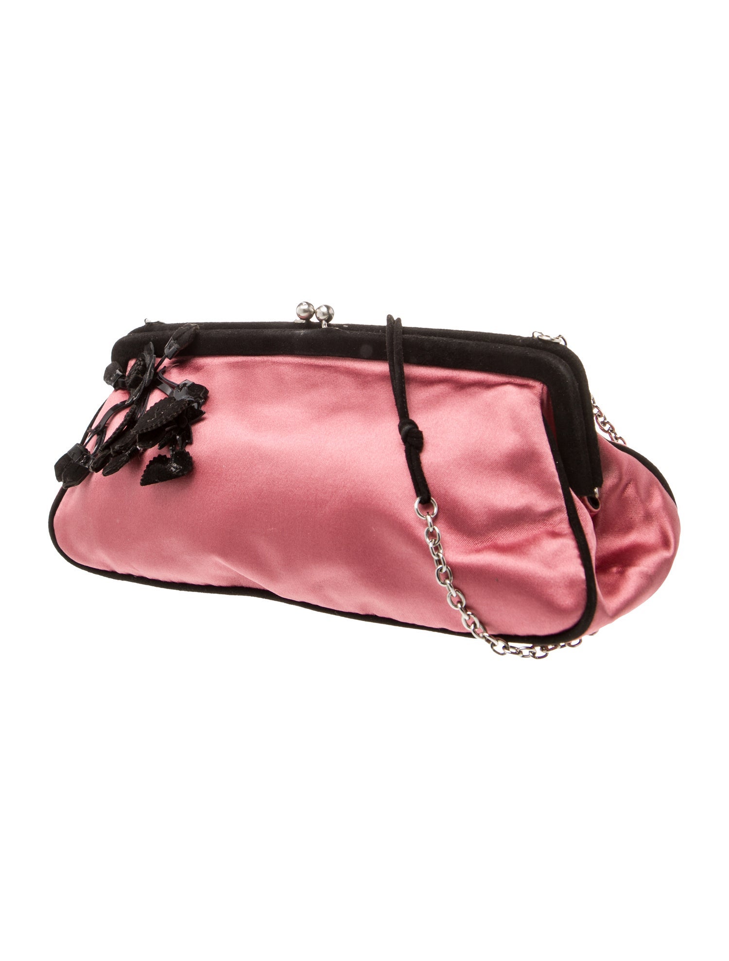 Prada Enameled Metal Triangle Shoulder Bag