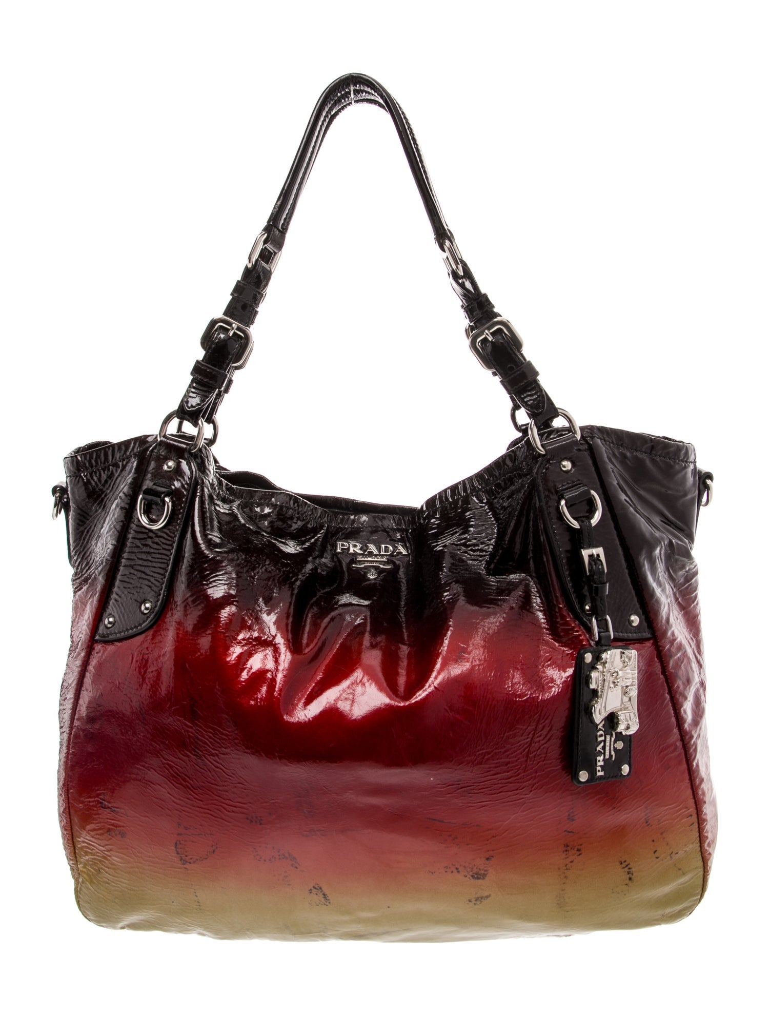 Prada Vernice Leather Shoulder Bag