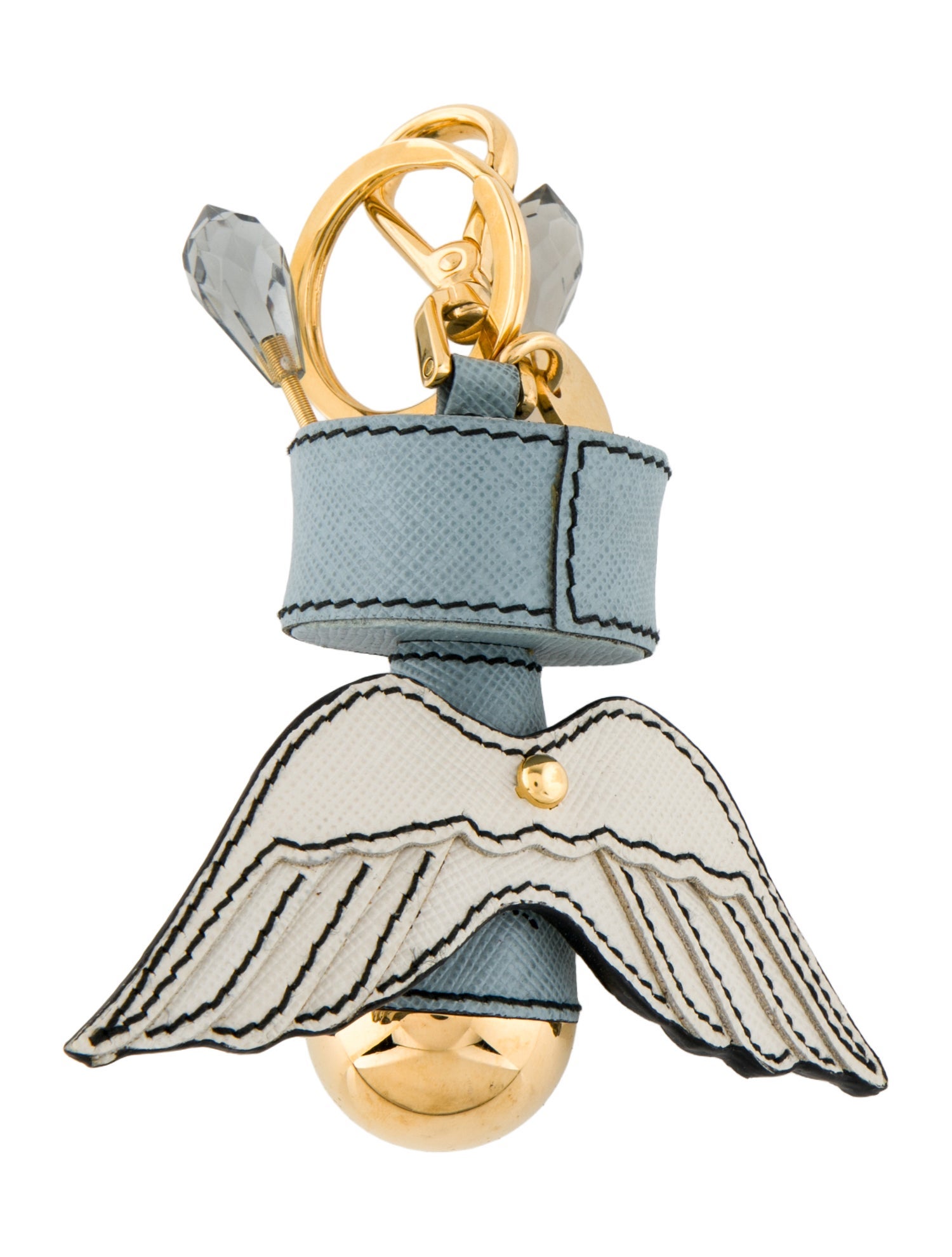 Prada Womens' Saffiano angel Keychain