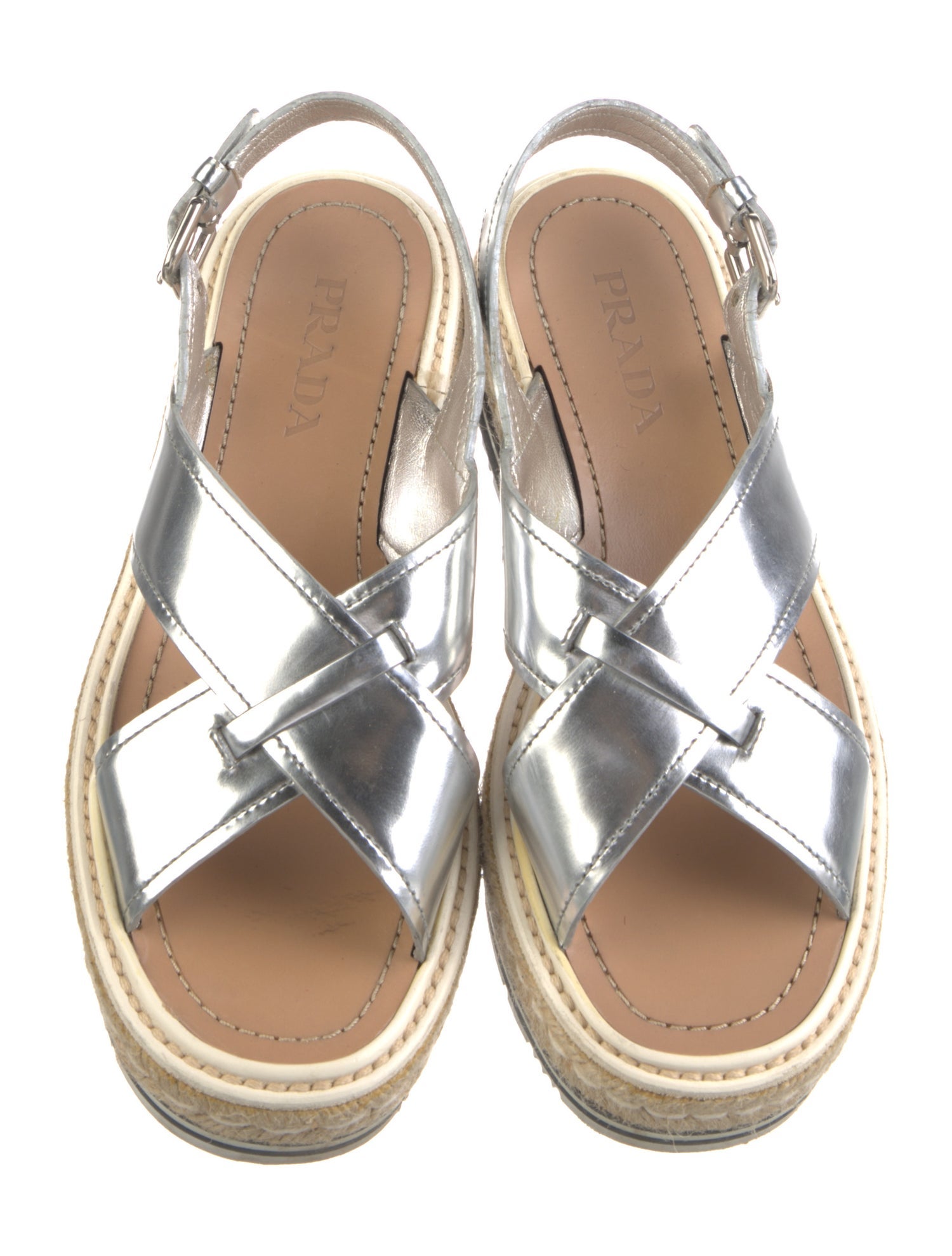 Prada Leather Slingback Sandals