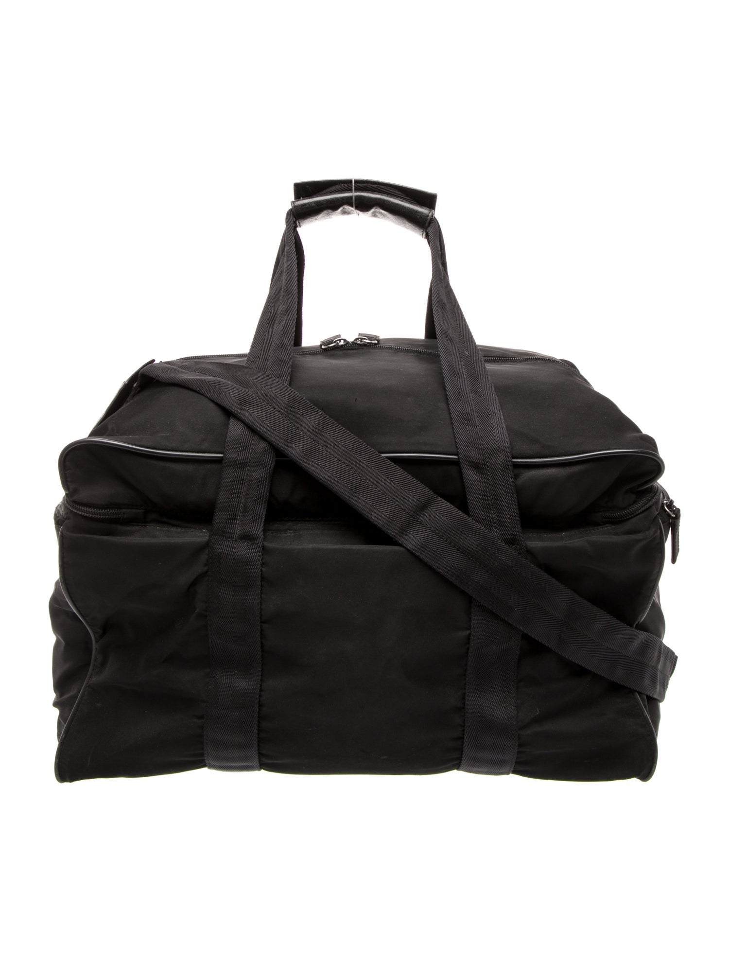 Prada Enameled Metal Triangle Messenger Bag