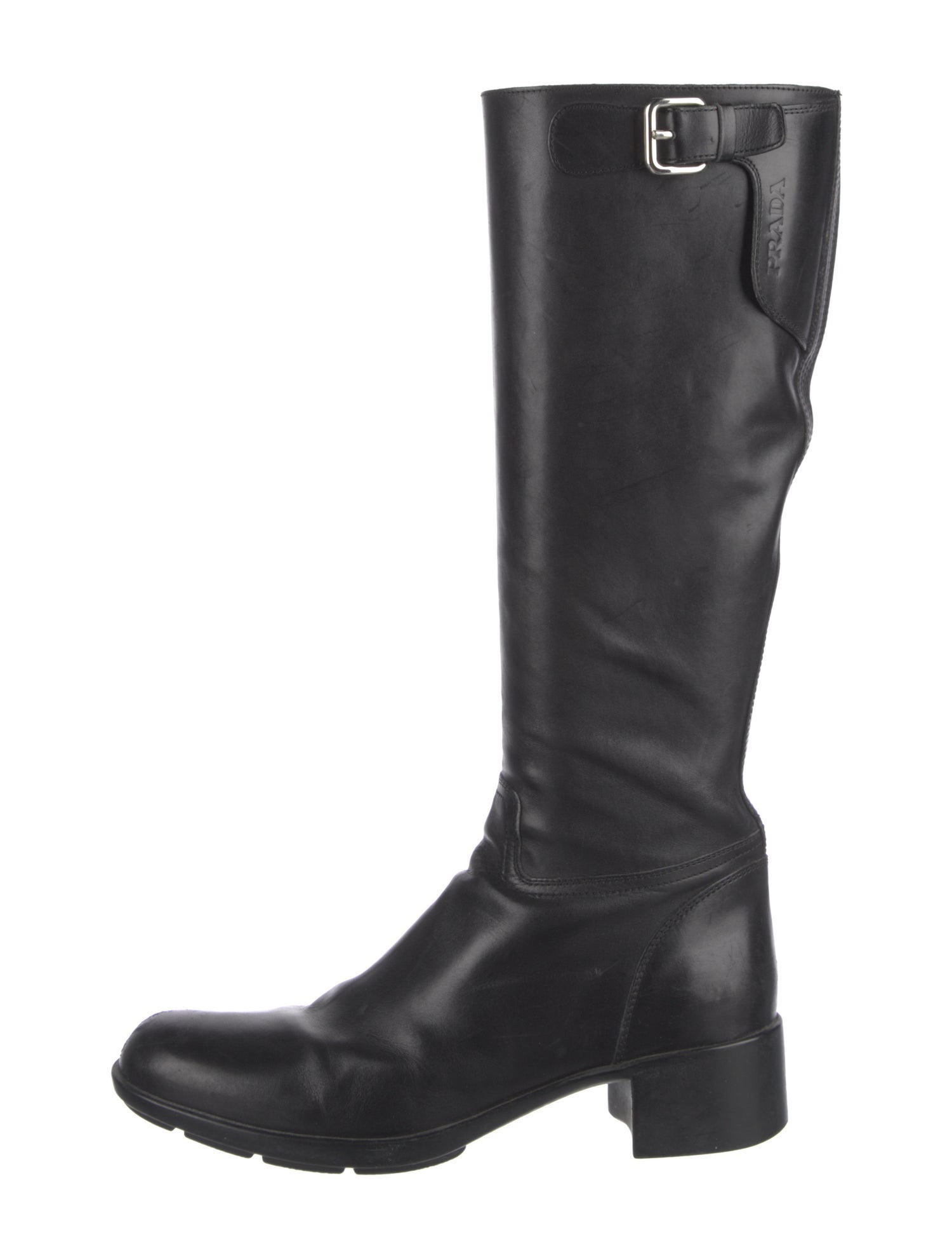 Prada Sport Leather Riding Boots