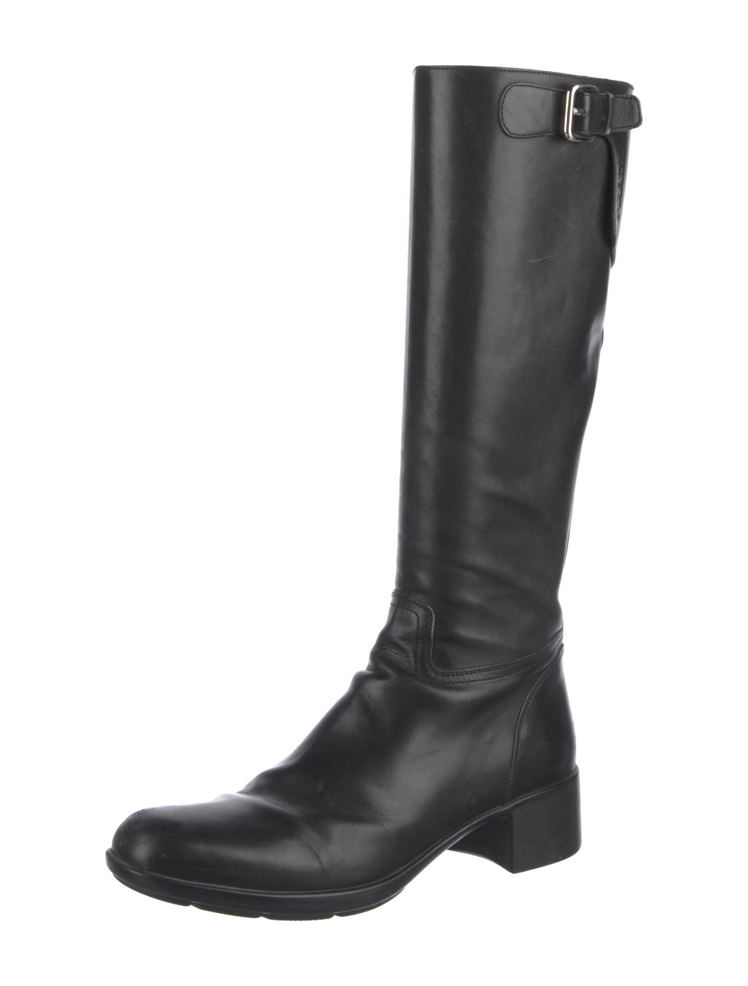 Prada Sport Leather Riding Boots