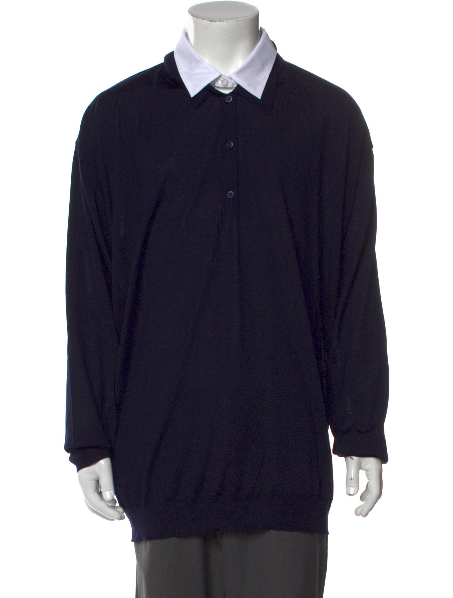 Prada 2024 Virgin Wool Polo Sweater