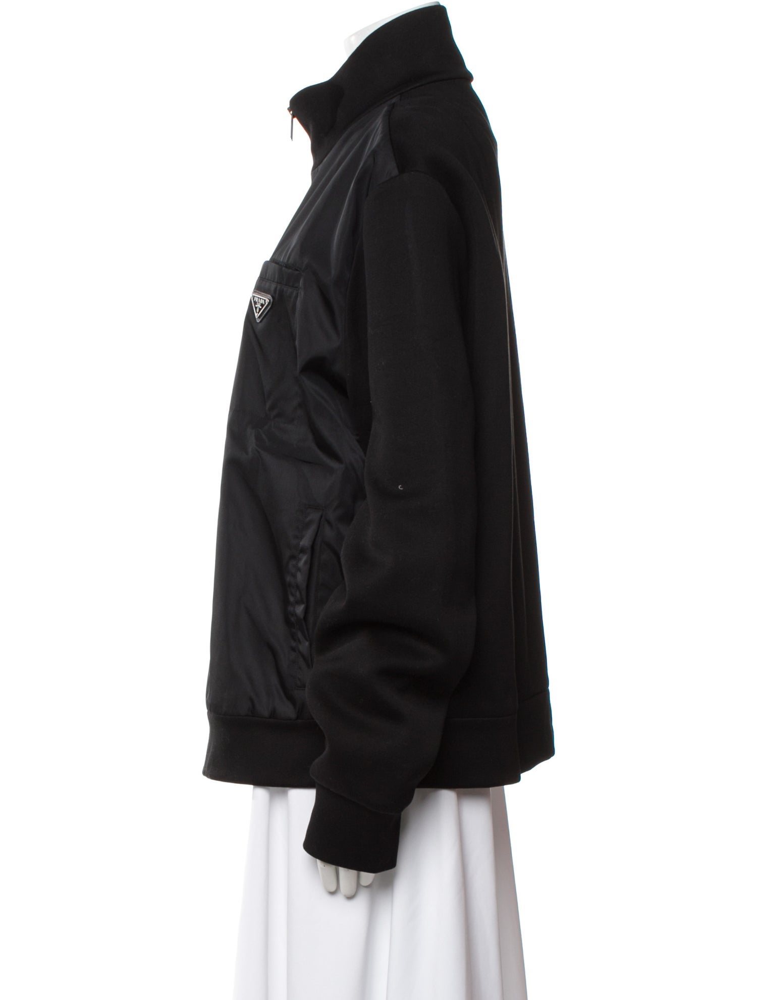 Prada 2022 Enameled Metal Triangle Jacket