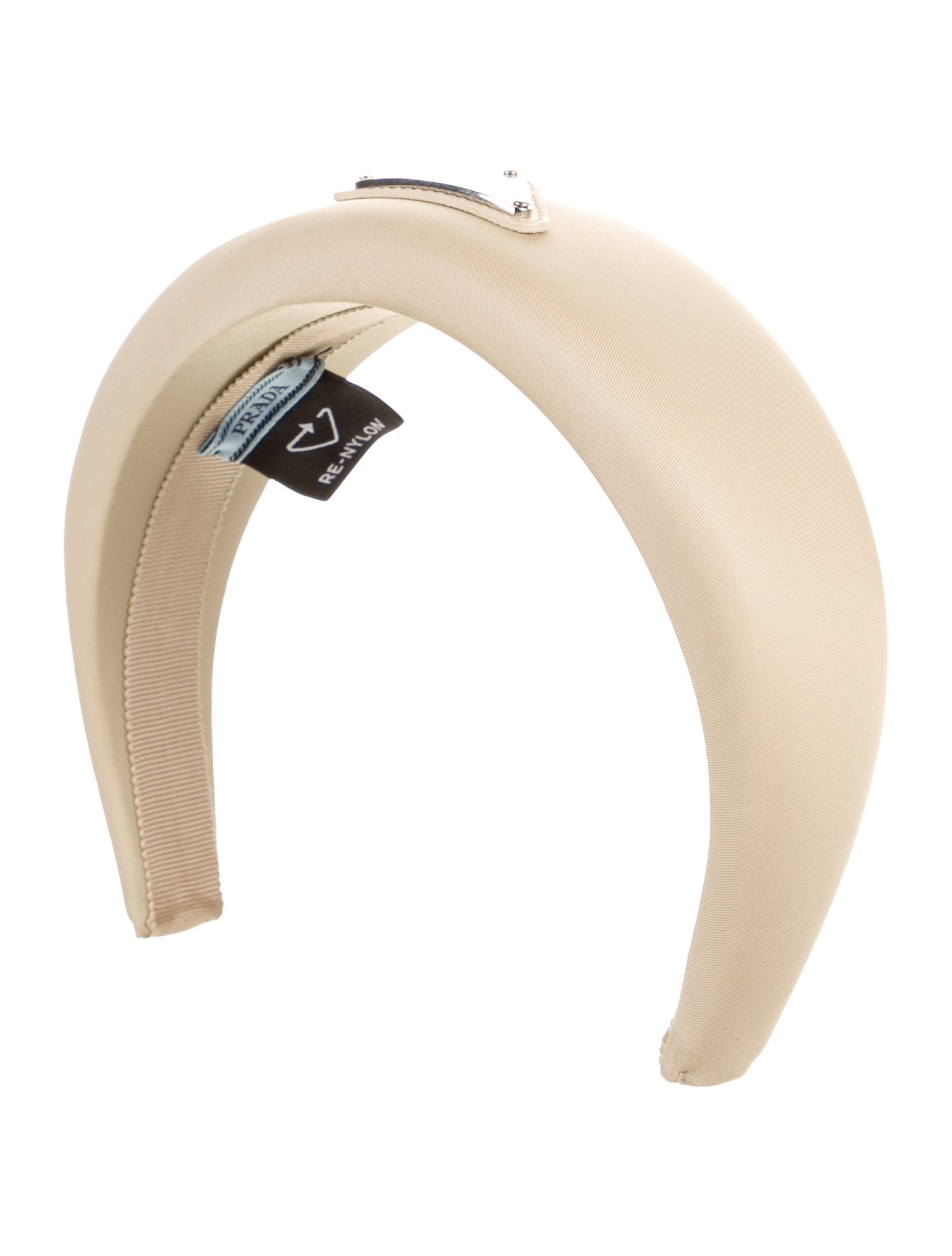 Prada Solid Branded Headband