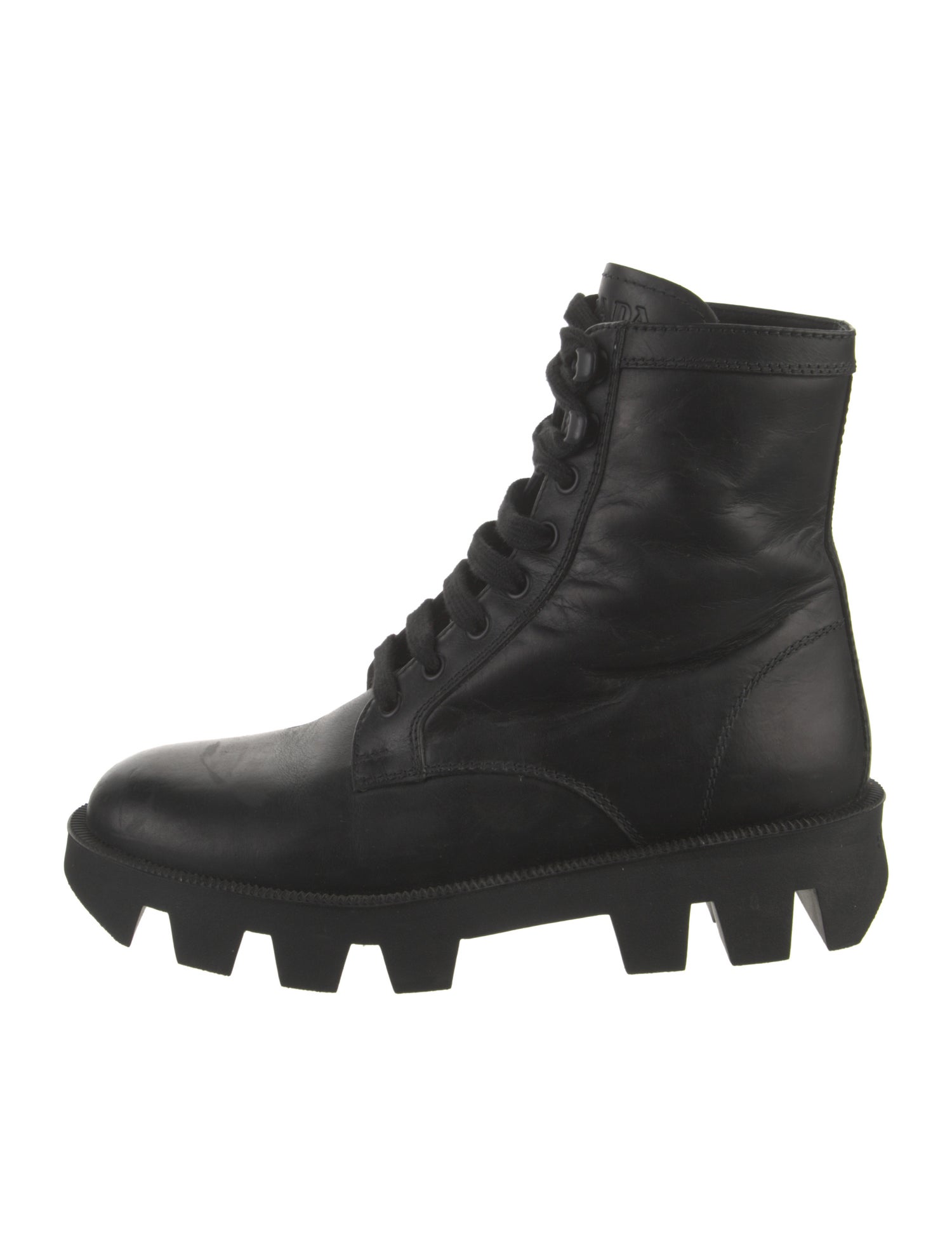 Prada Leather Combat Boots