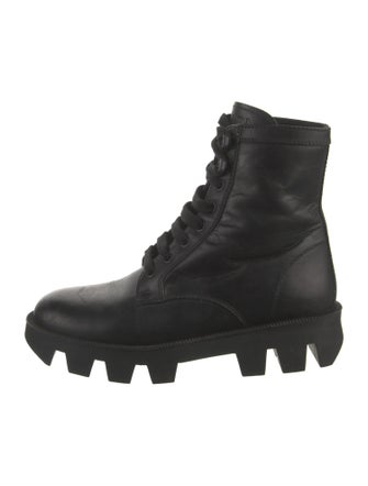 Prada Leather Combat Boots