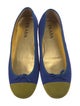 Prada Suede Colorblock Pattern Ballet Flats