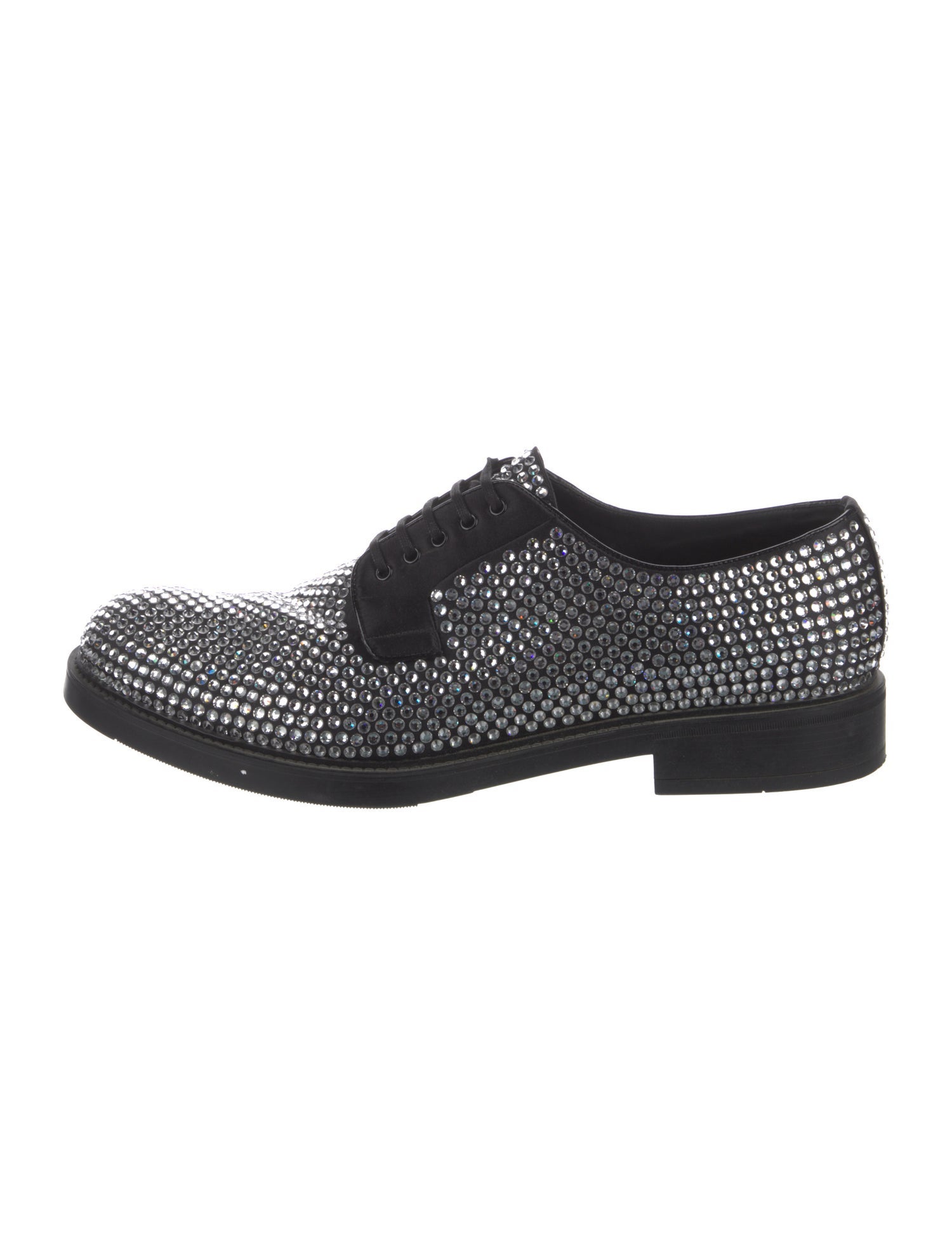 Prada Crystal Crystal Embellishments Derby Shoes