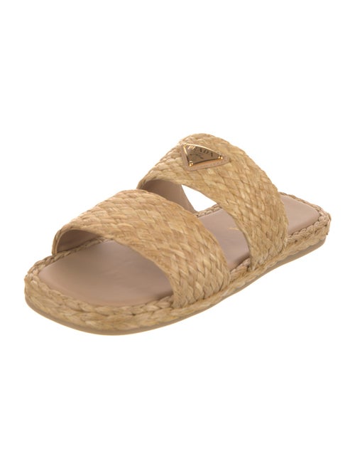 Prada Raffia Slides