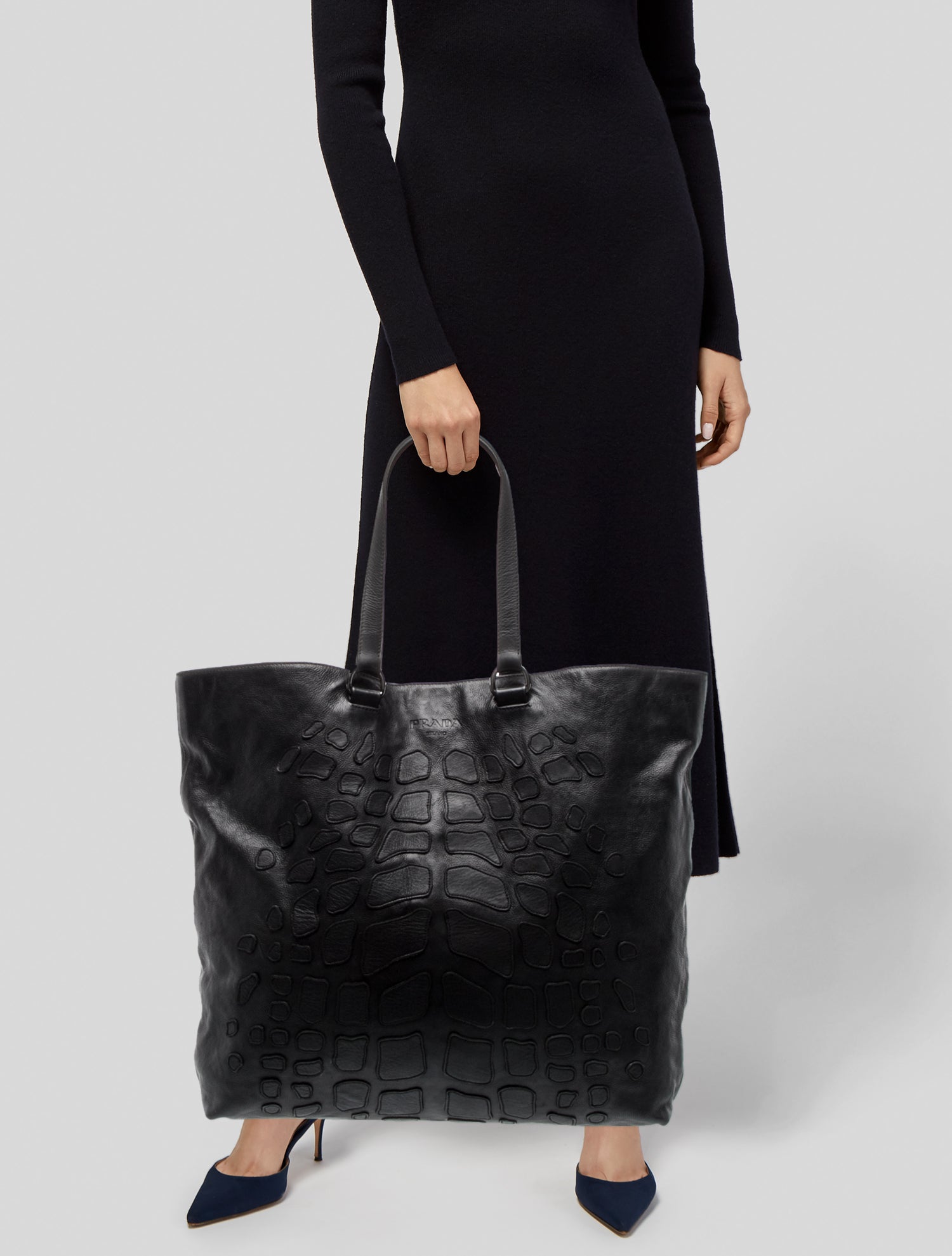 Prada Glace Calf Leather Patch L