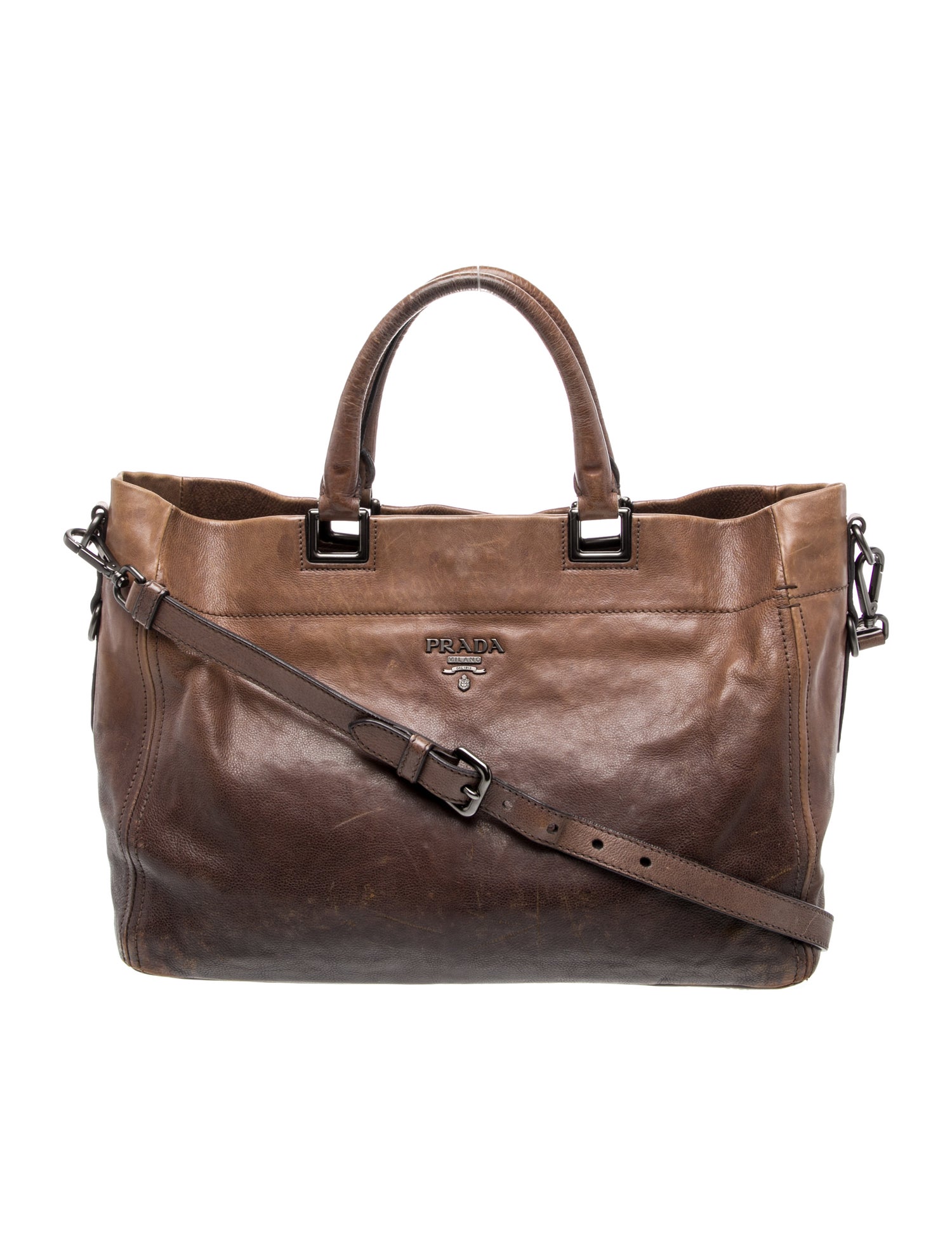 Prada Glace Calf Leather Tote