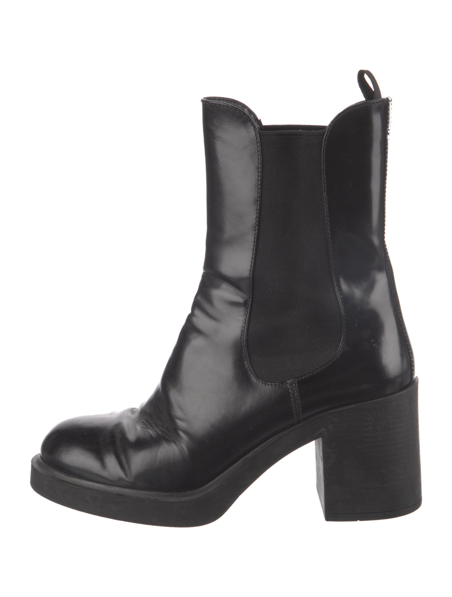 Prada Leather Chelsea Boots