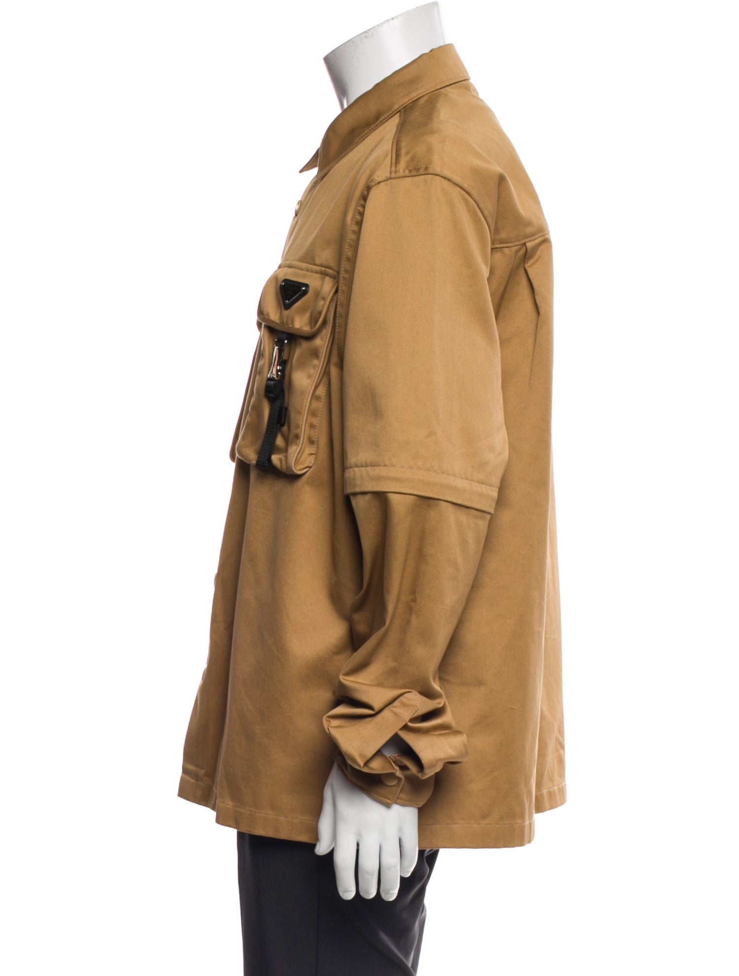 Prada 2021 Enameled Metal Triangle Shirt