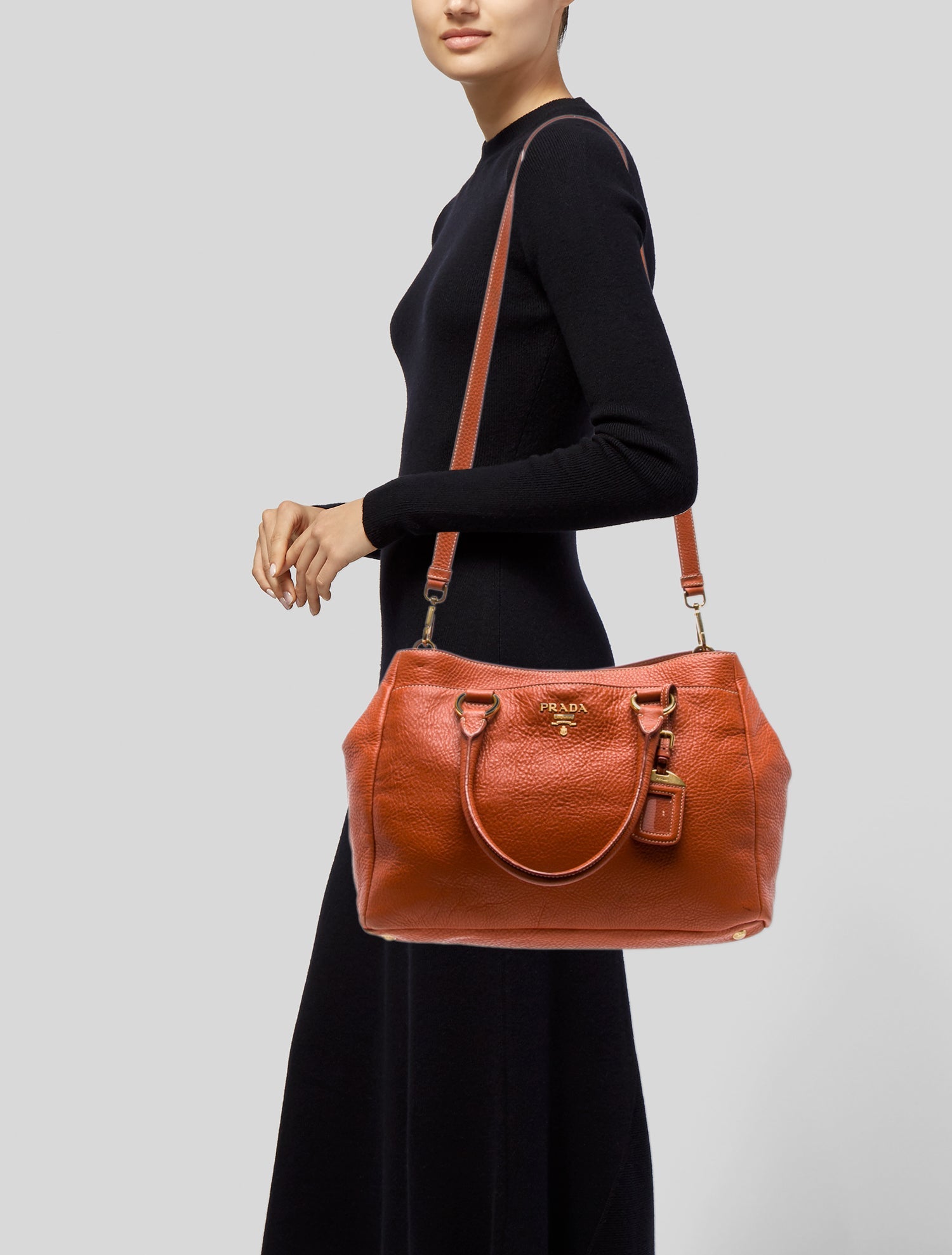 Prada Vitello Daino Leather Shoulder Bag