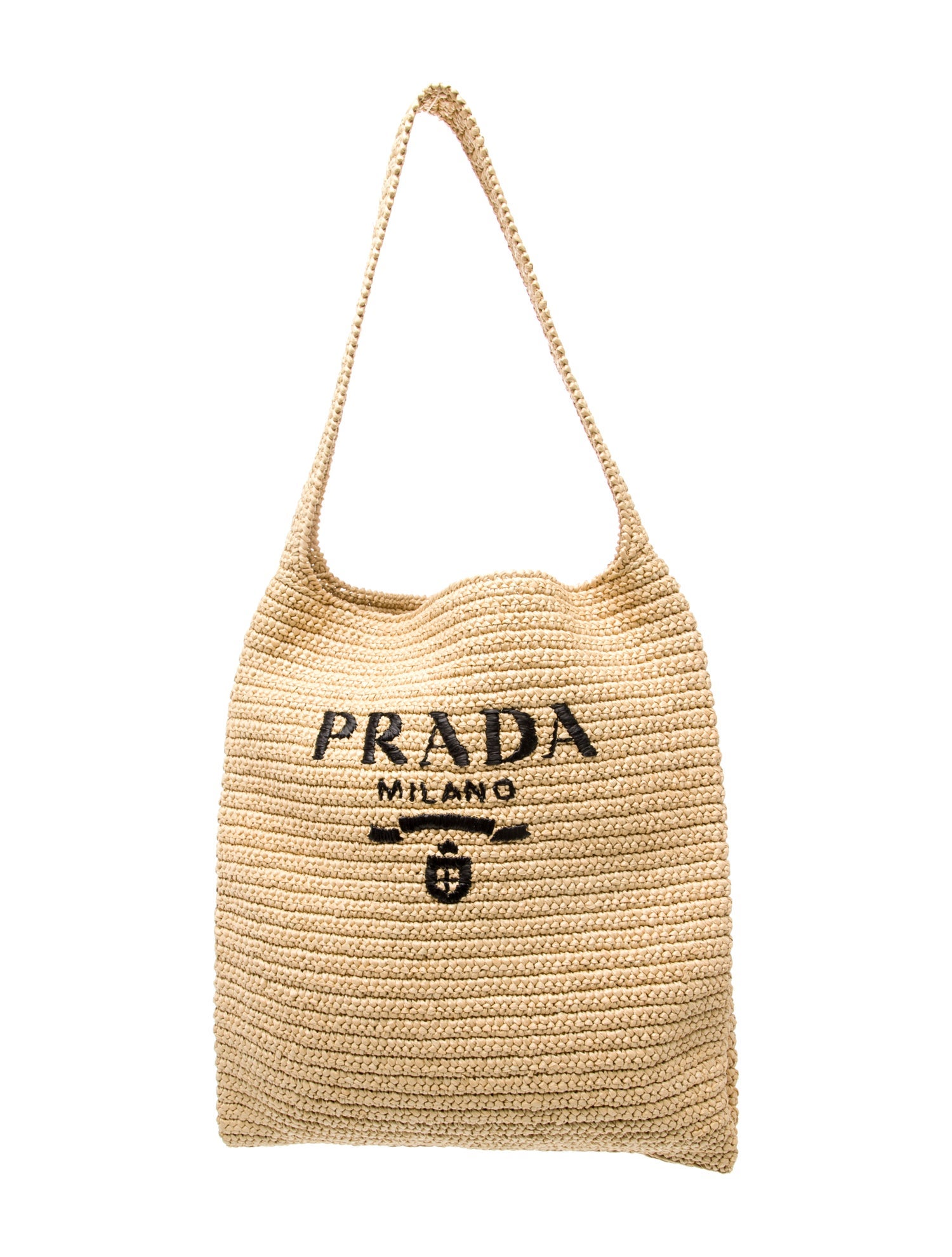 Prada Enameled Metal Triangle Hobo