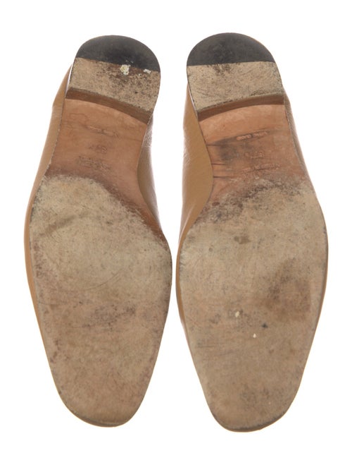 Prada Leather Chain-Link Accents Loafers