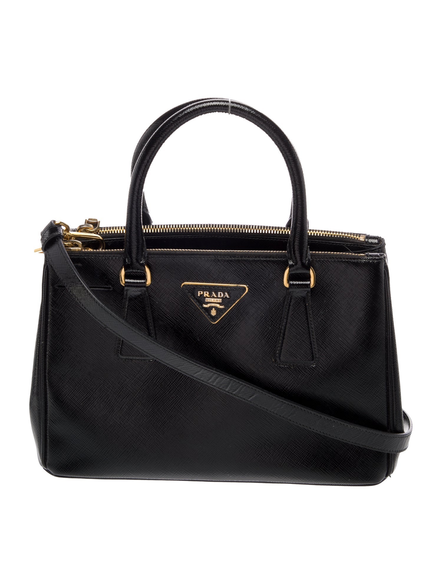 Prada Saffiano Lux Leather Galleria Double Zip Mini