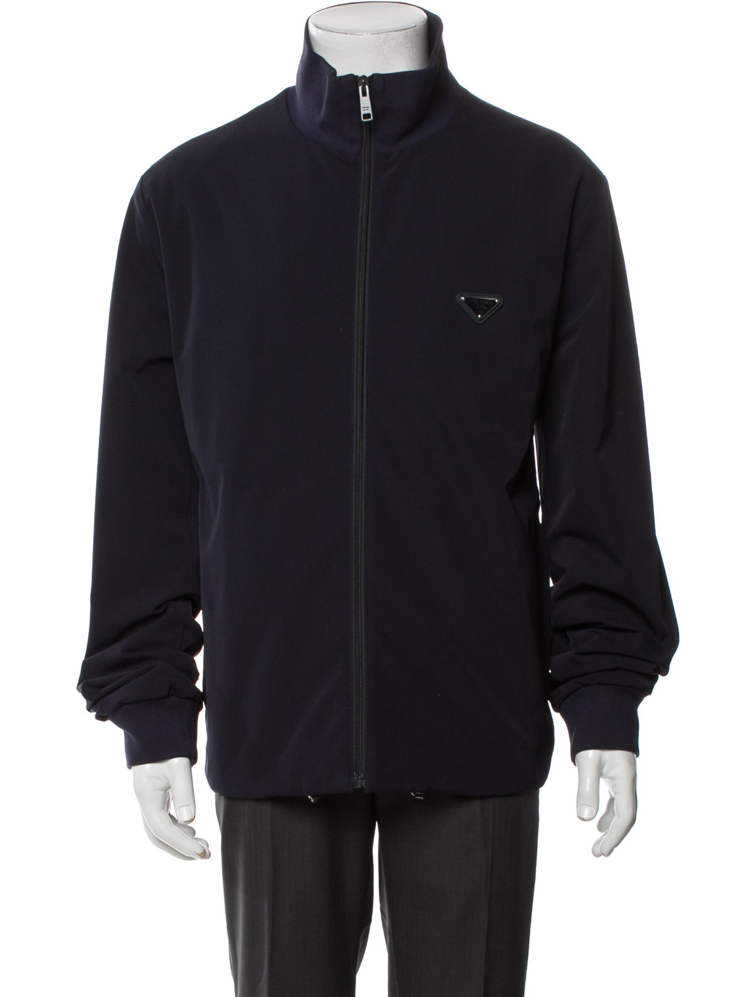 Prada 2023 Enameled Metal Triangle Windbreaker