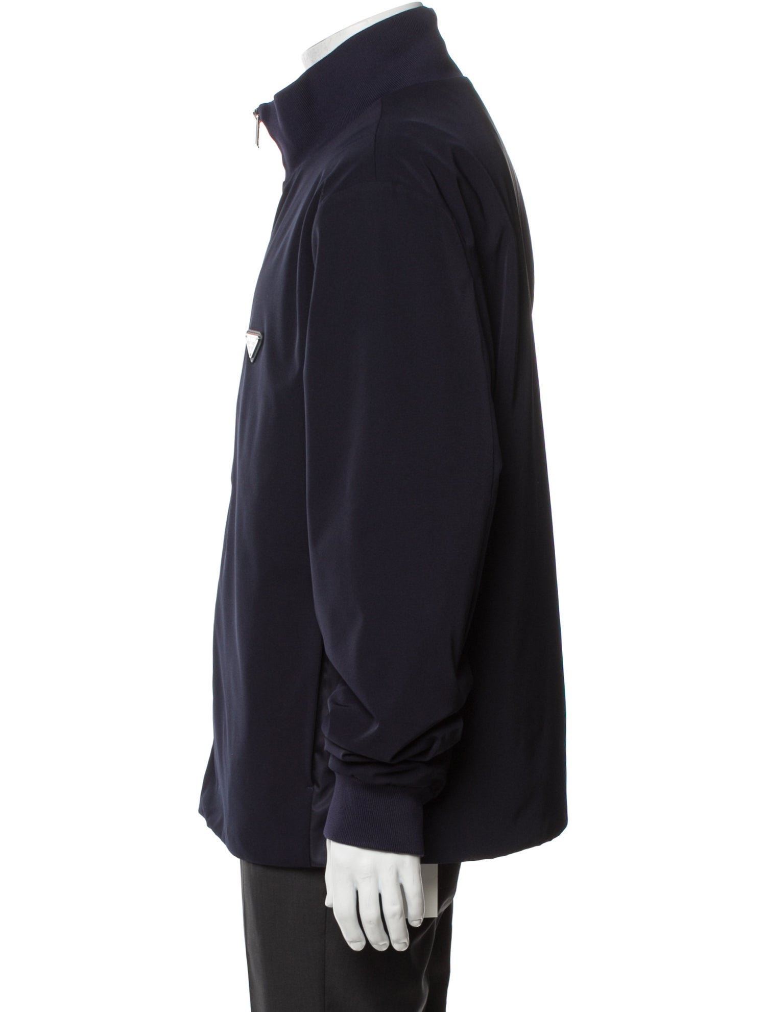 Prada 2023 Enameled Metal Triangle Windbreaker