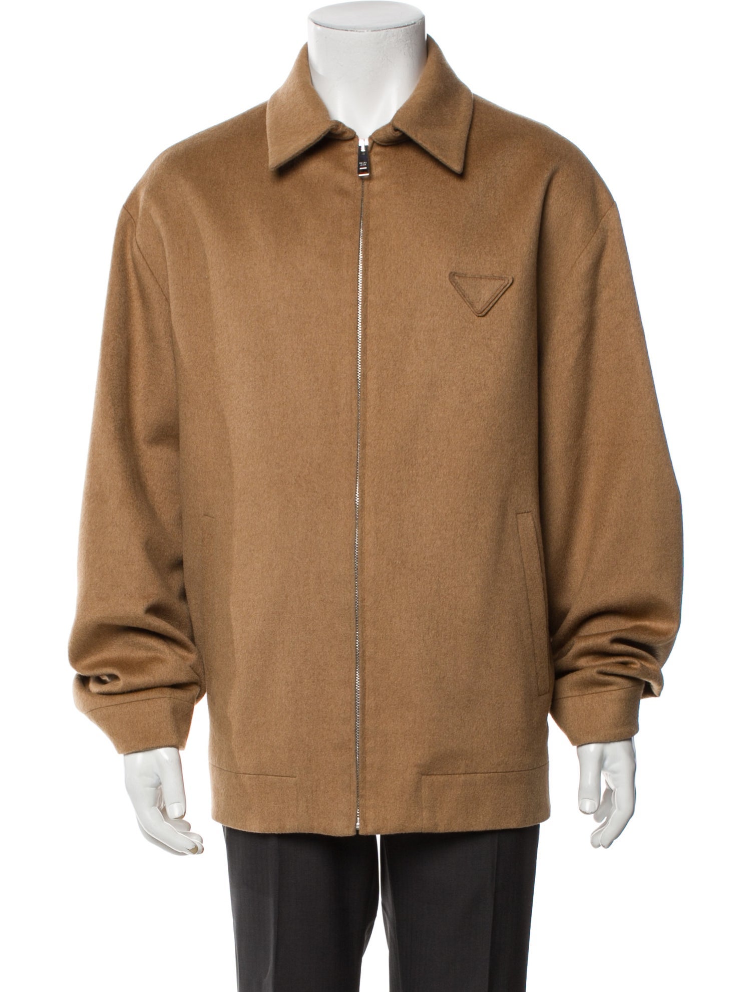 Prada 2023 Enameled Metal Triangle Jacket