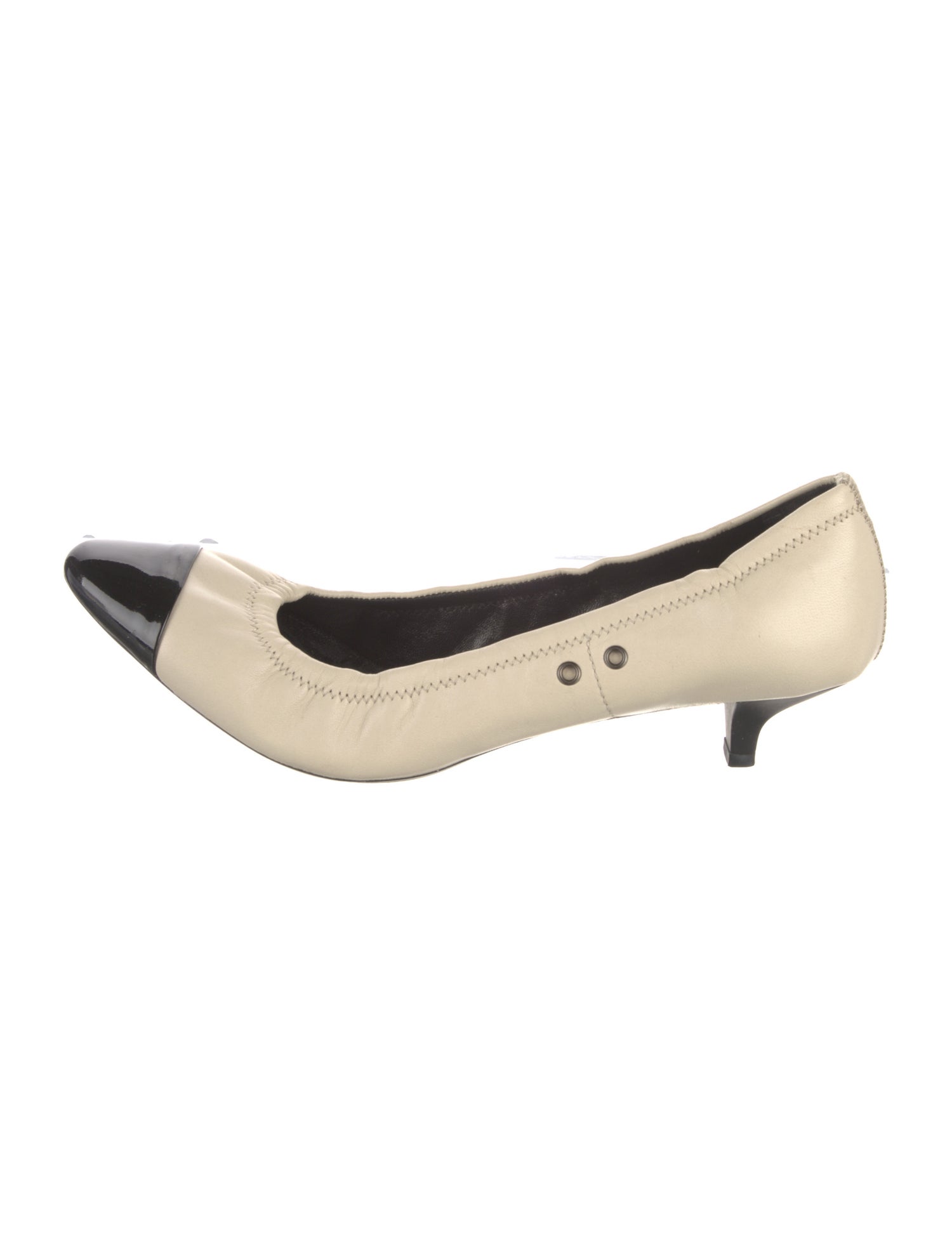 Prada Leather Colorblock Pattern D'Orsay Pumps