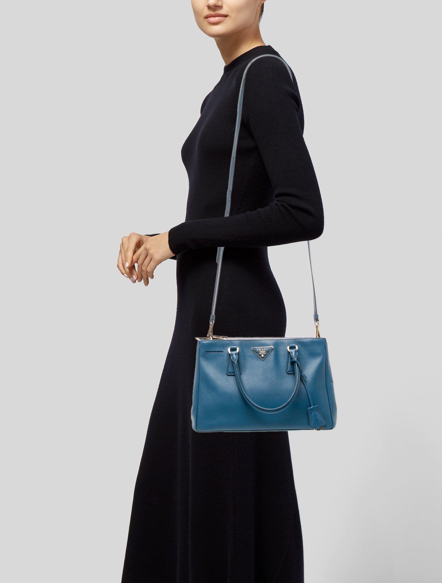 Prada Saffiano Leather Galleria Double Zip Medium