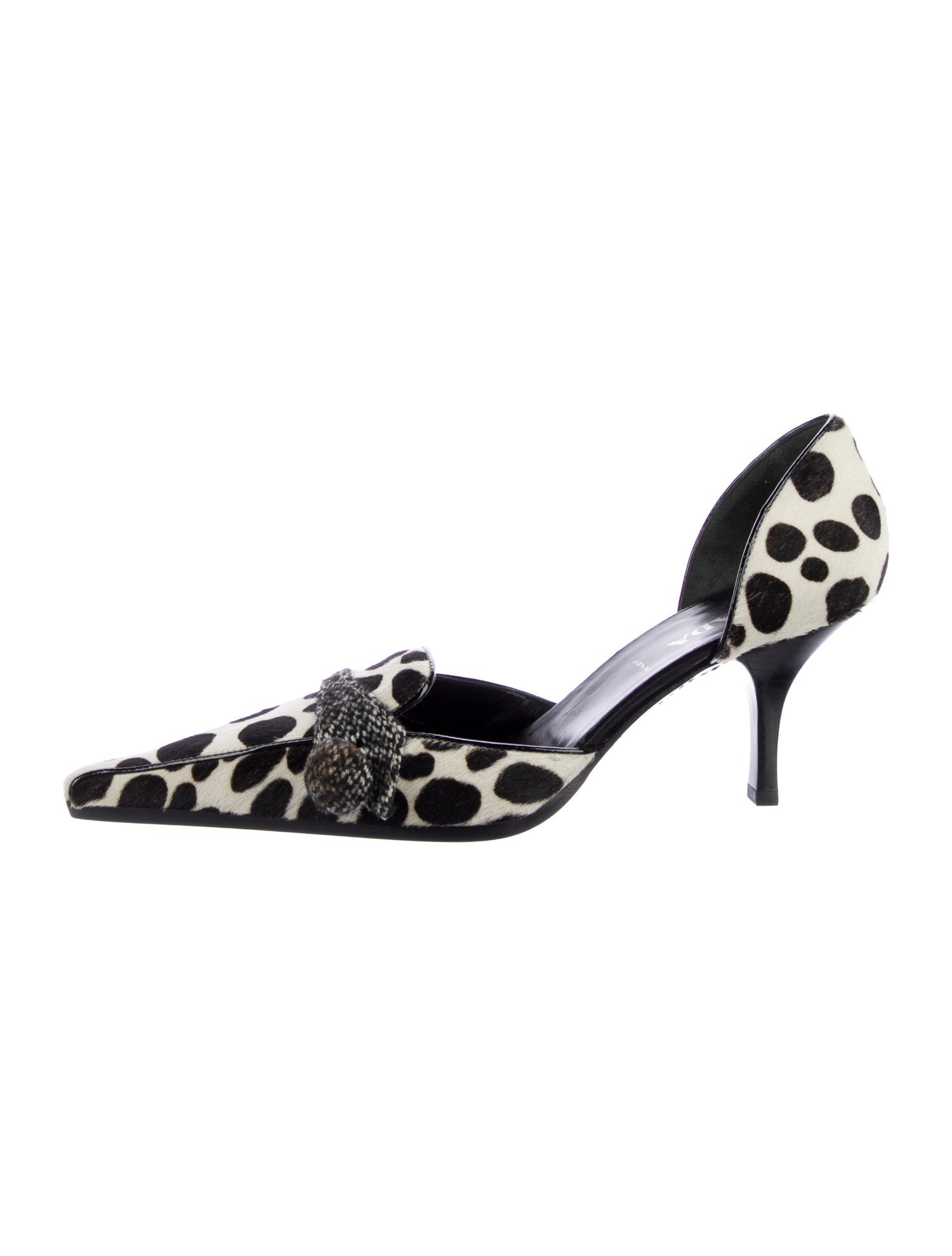 Prada Ponyhair Animal Print D'Orsay Pumps
