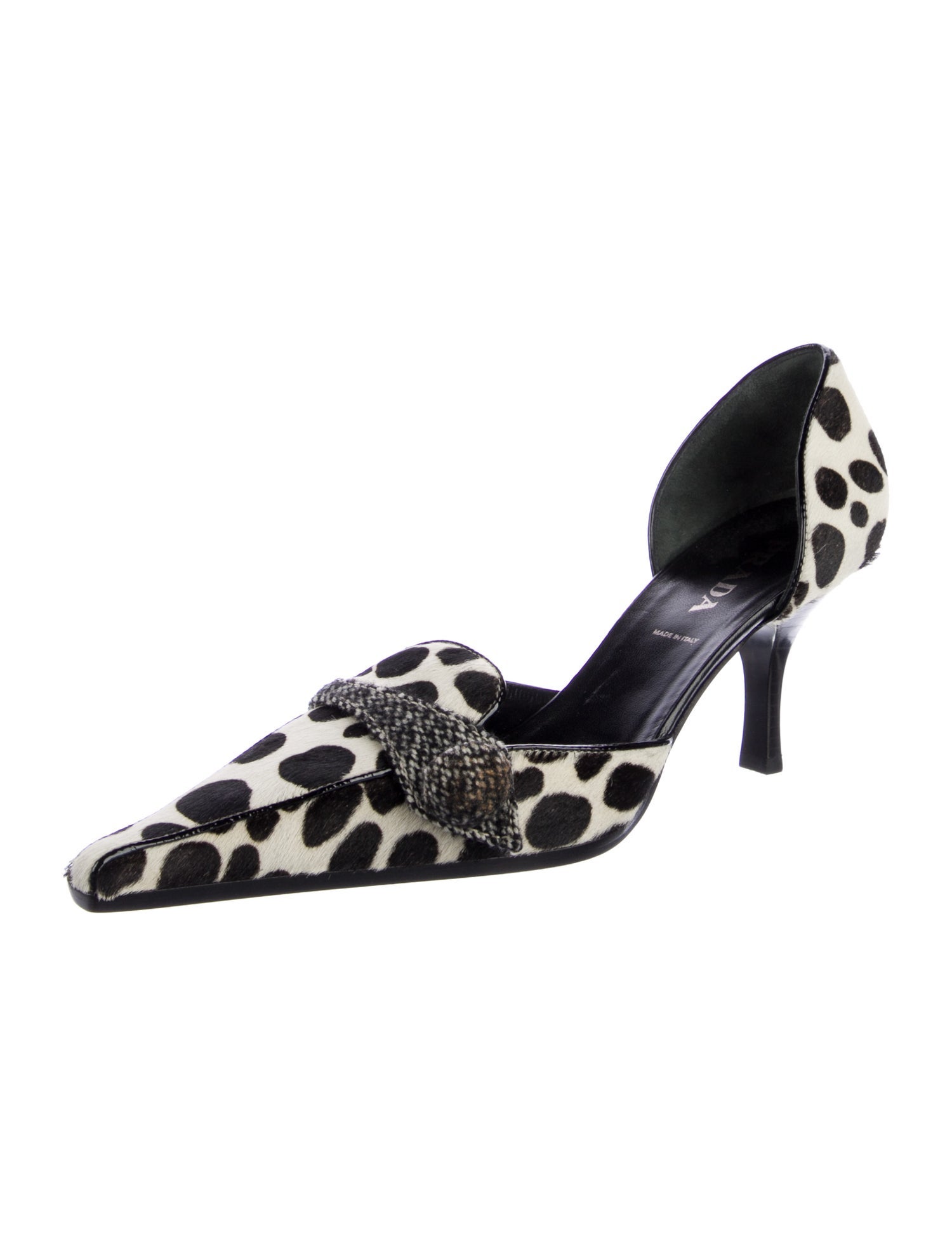 Prada Ponyhair Animal Print D'Orsay Pumps