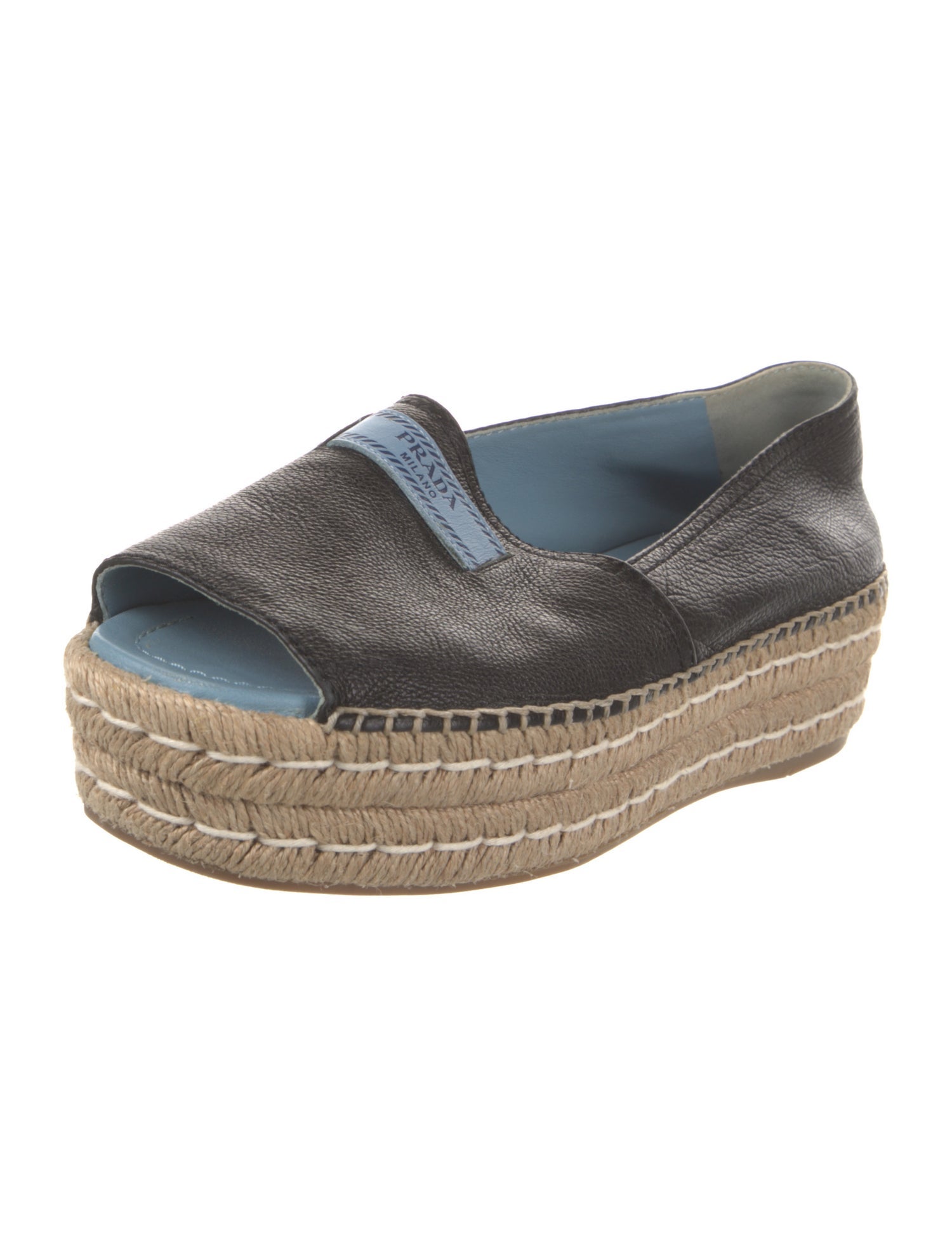 Prada Leather Espadrilles