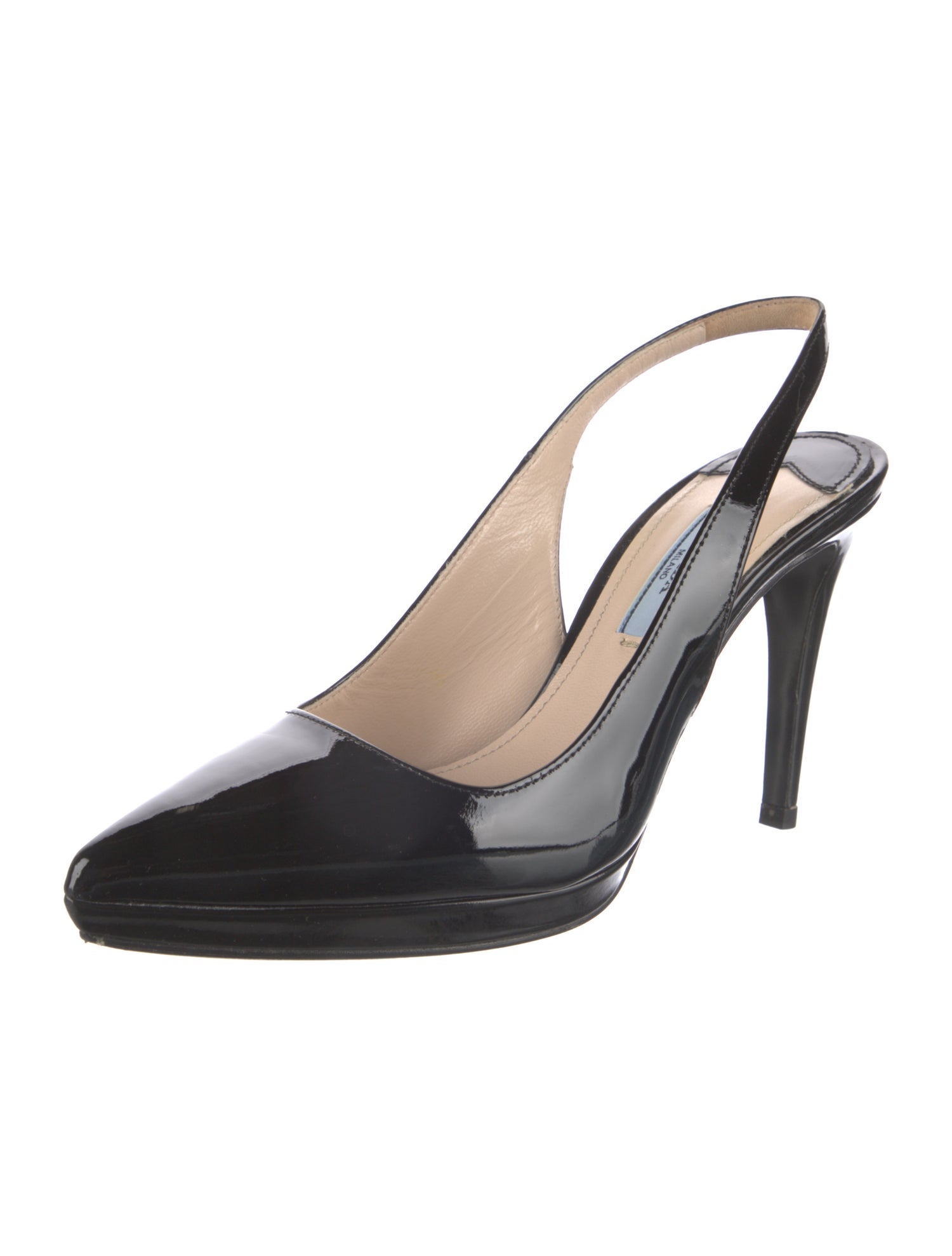 Prada Patent Leather Slingback Pumps