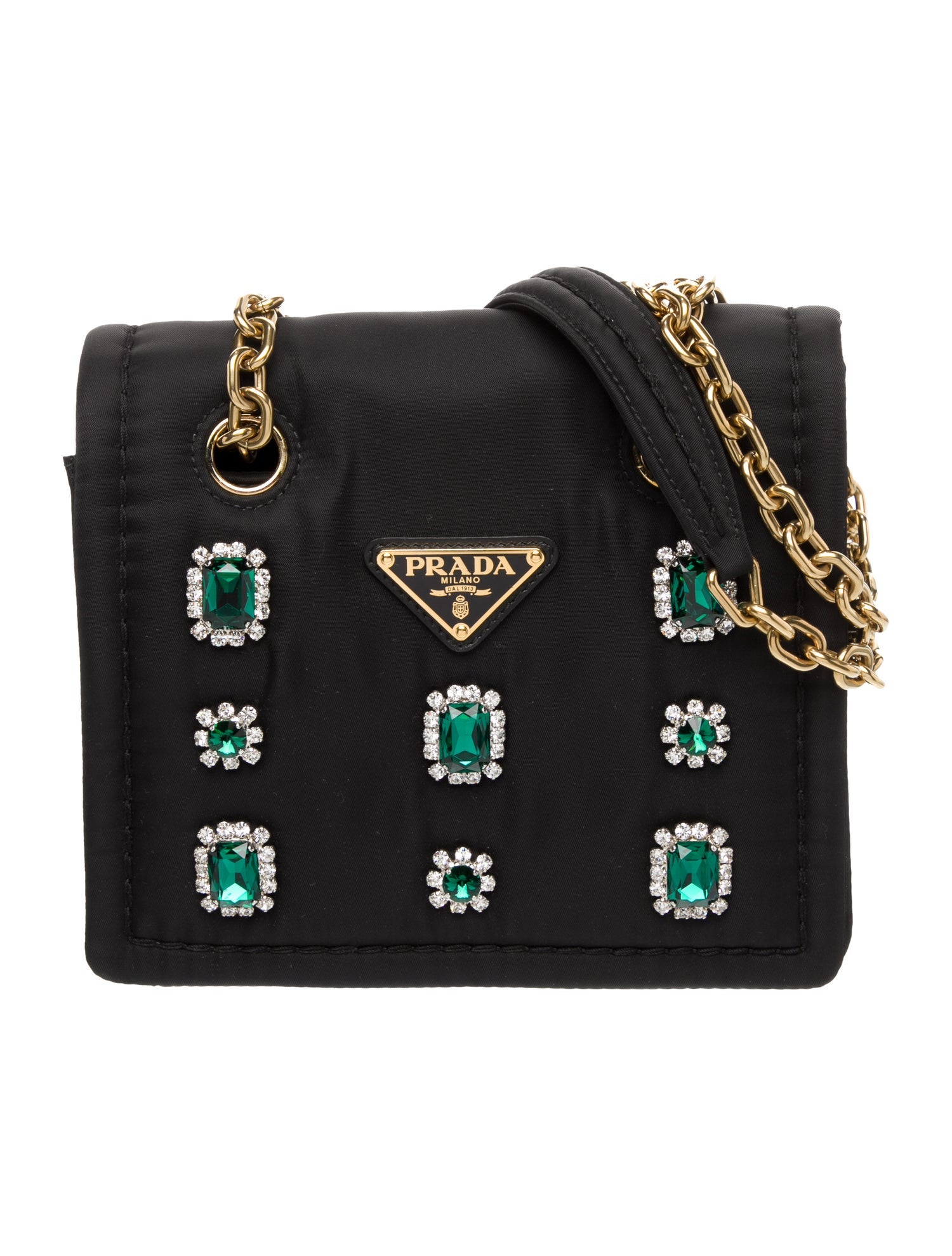 Prada Enameled Metal Triangle Re-Edition 2000