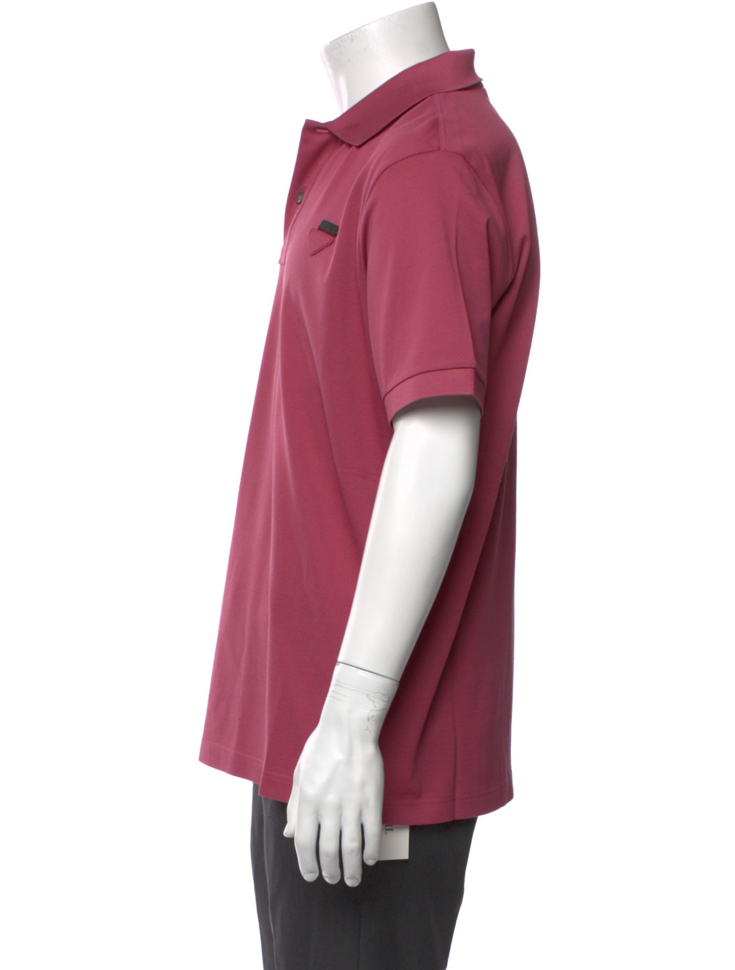 Prada 2019 Enameled Metal Triangle Polo Shirt w/ Tags