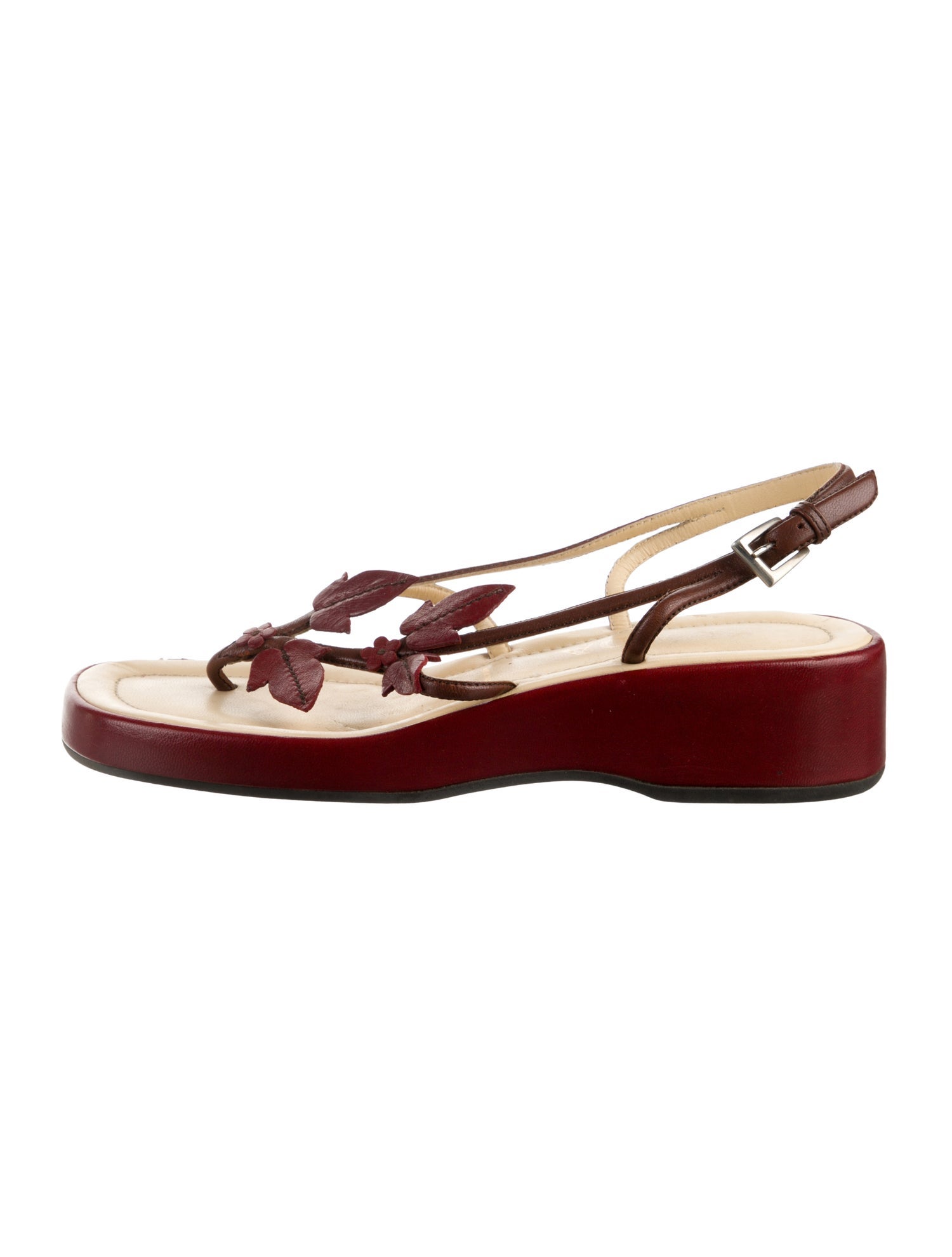 Prada Leather Slingback Sandals