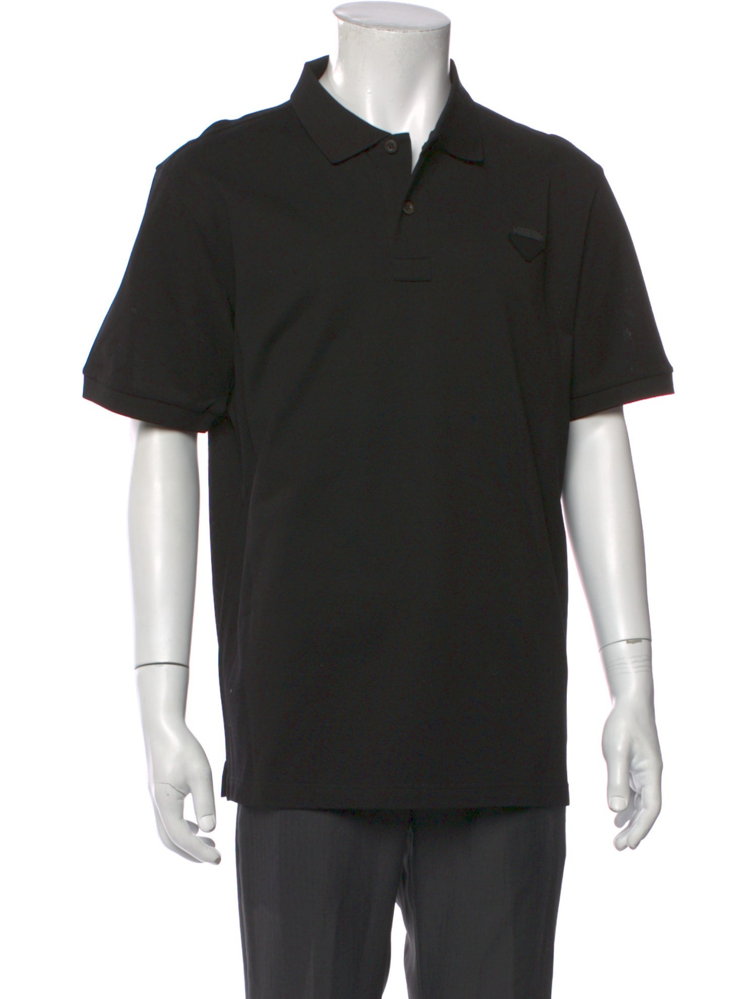 Prada 2019 Enameled Metal Triangle Polo Shirt w/ Tags