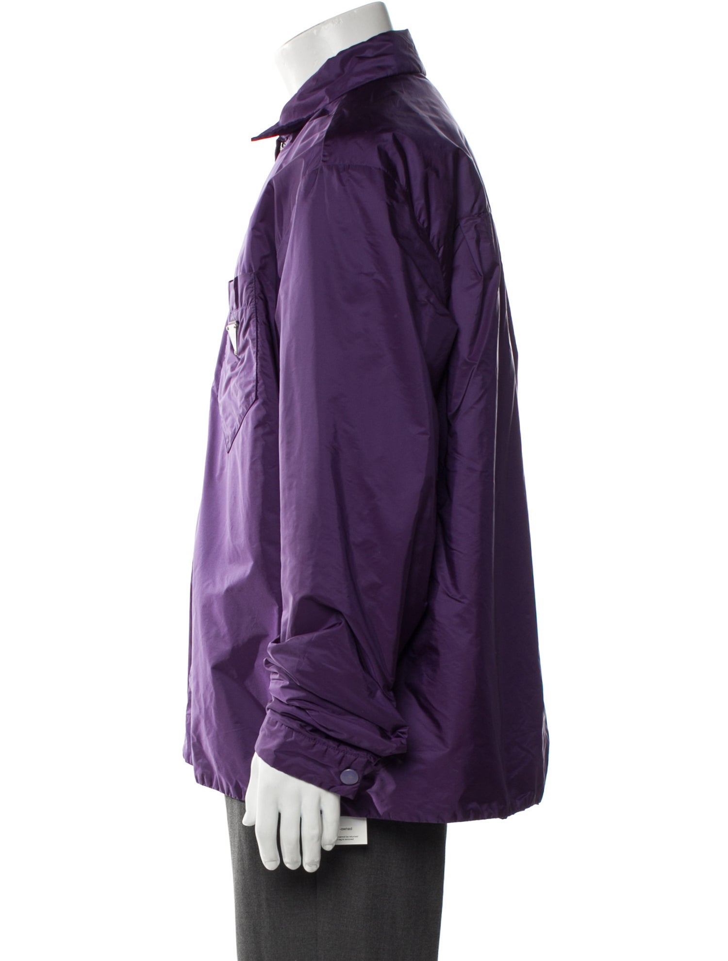 Prada 2021 Enameled Metal Triangle Windbreaker