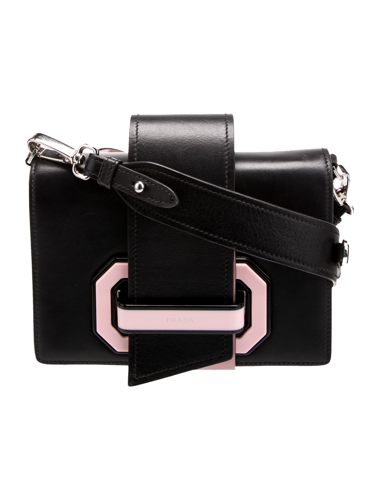 Prada City Calf Leather Plex Ribbon