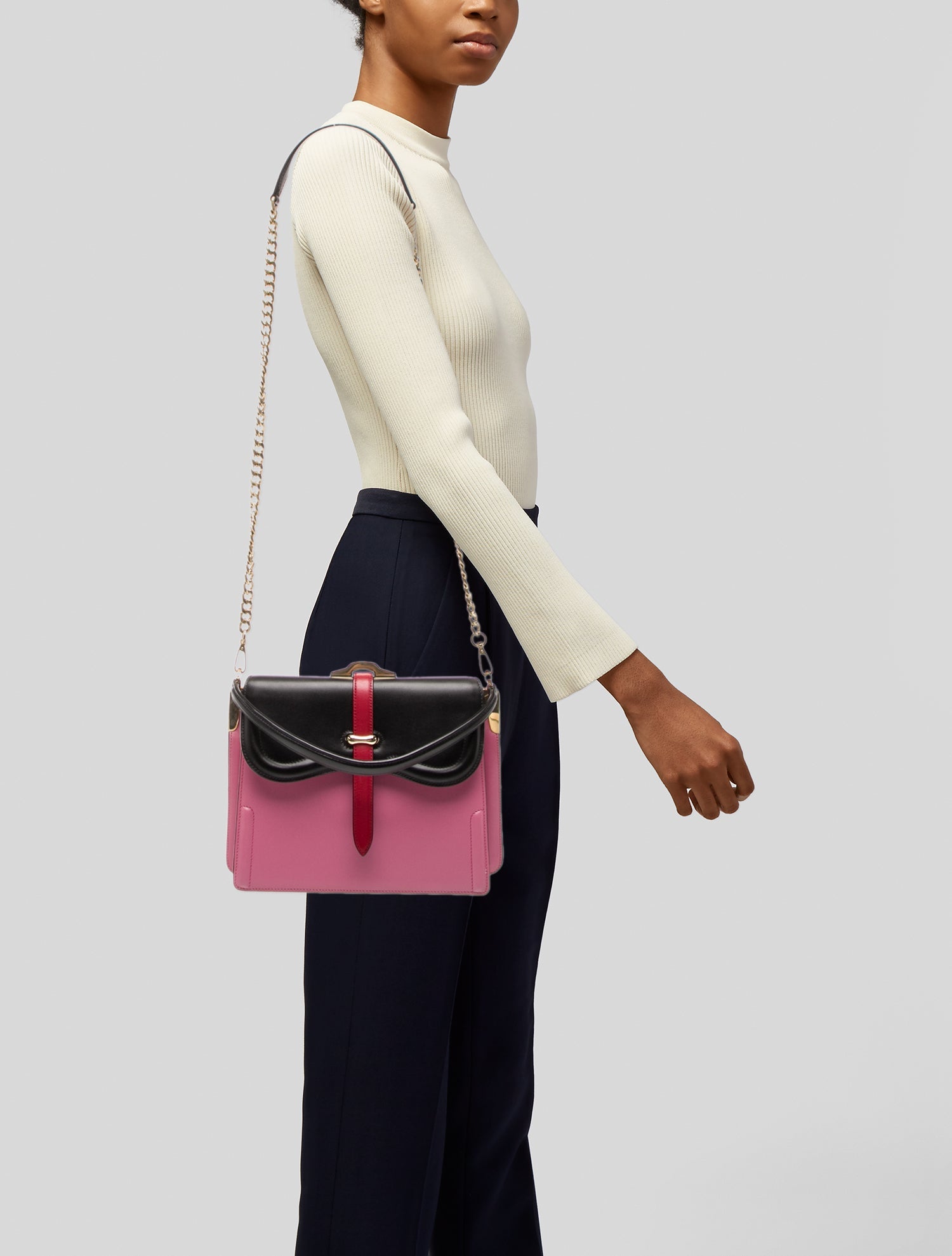 Prada City Calf Leather Belle