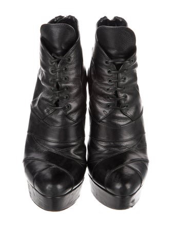 Prada Leather Lace-Up Boots