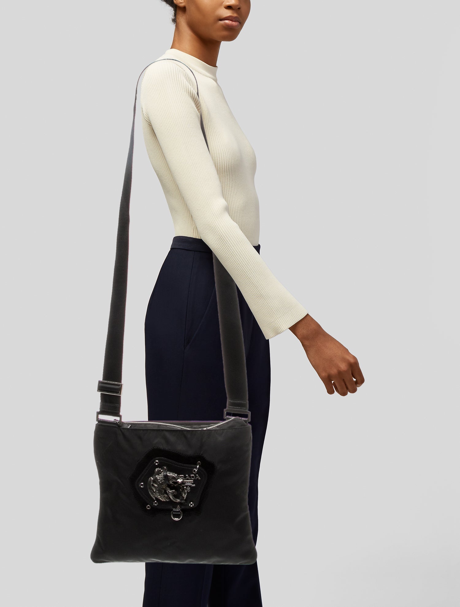 Prada Vela Nylon Evening Bag