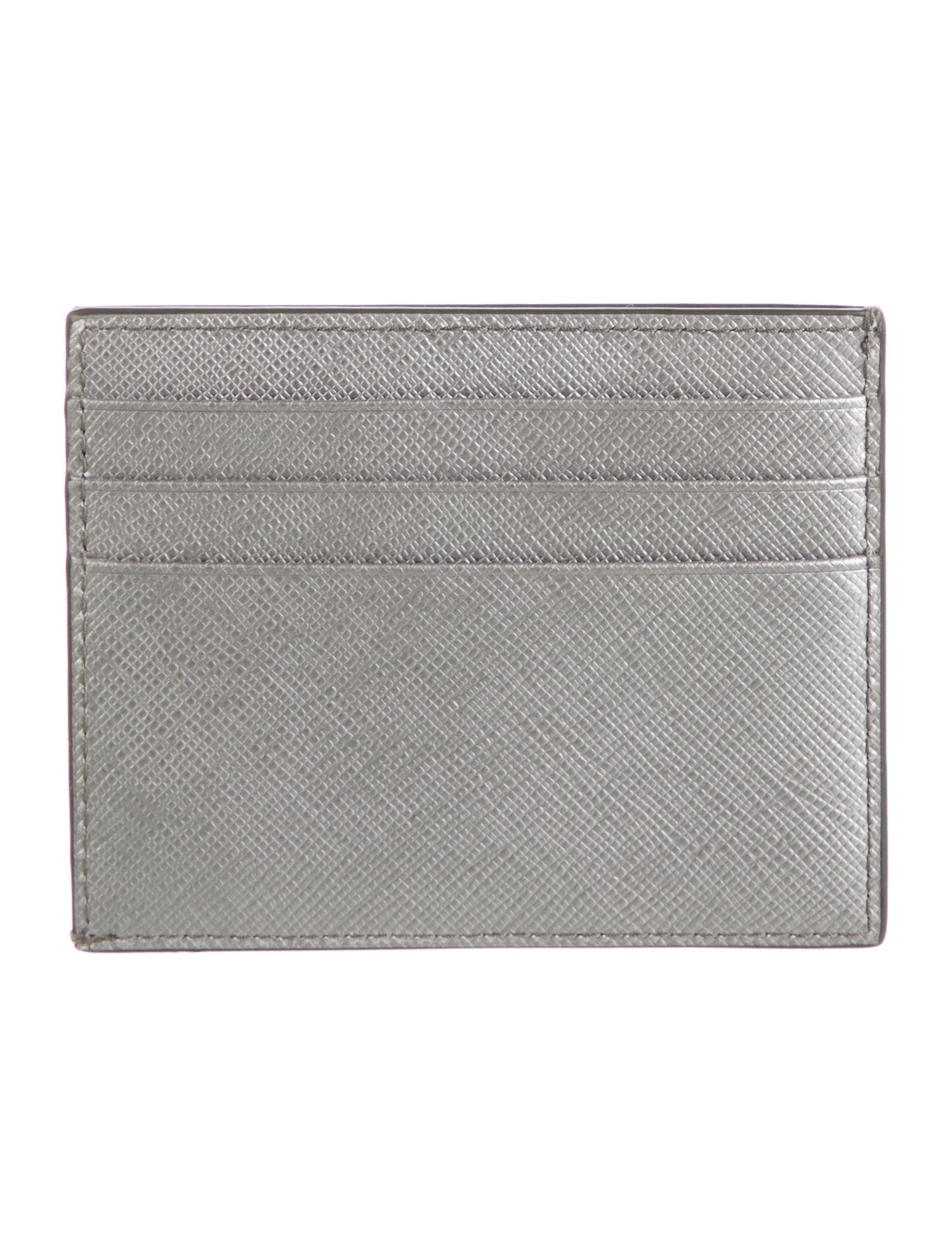 Prada Saffiano Triangle Leather Wallet