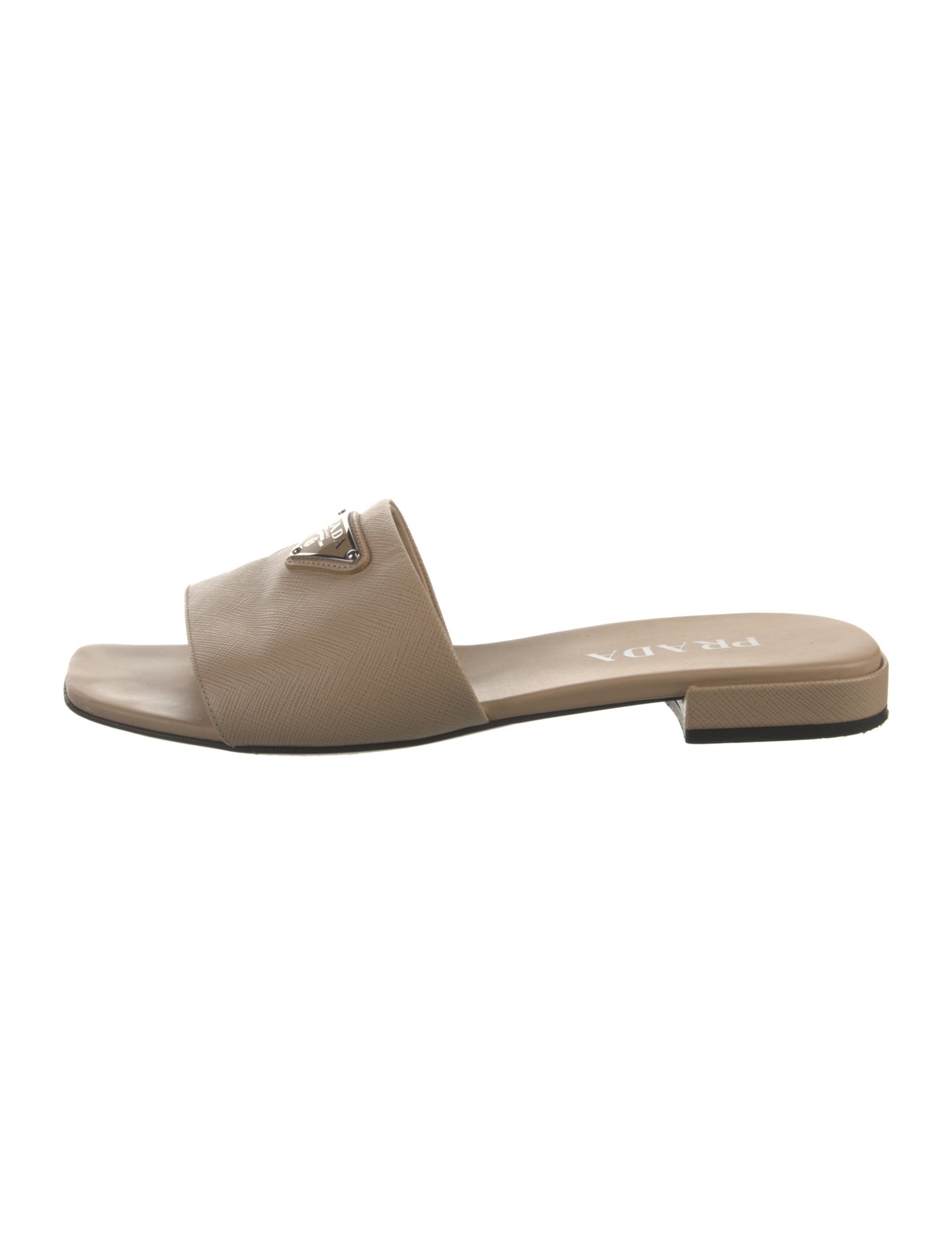 Prada Saffiano Leather Slides