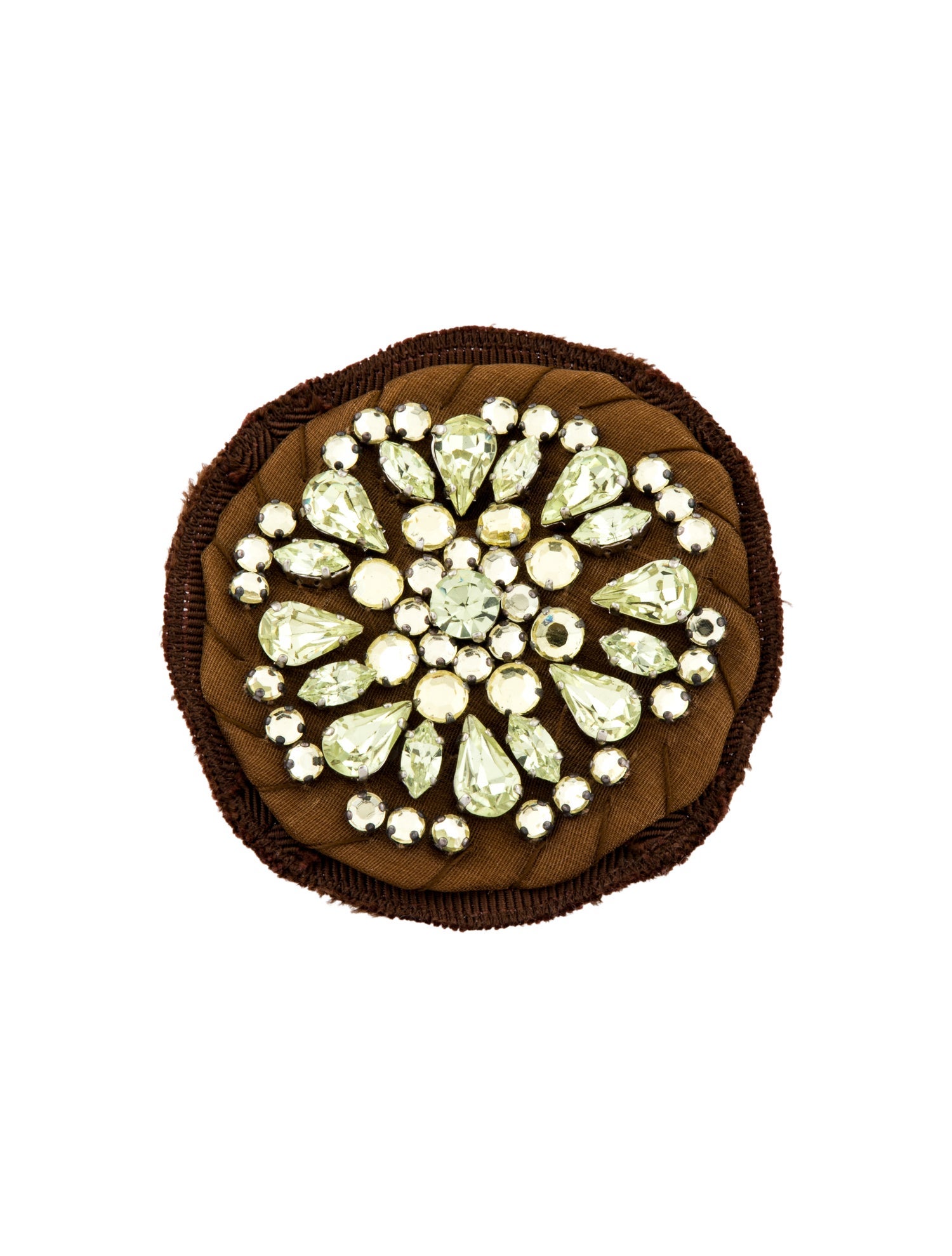 Prada Crystal & Fabric Brooch