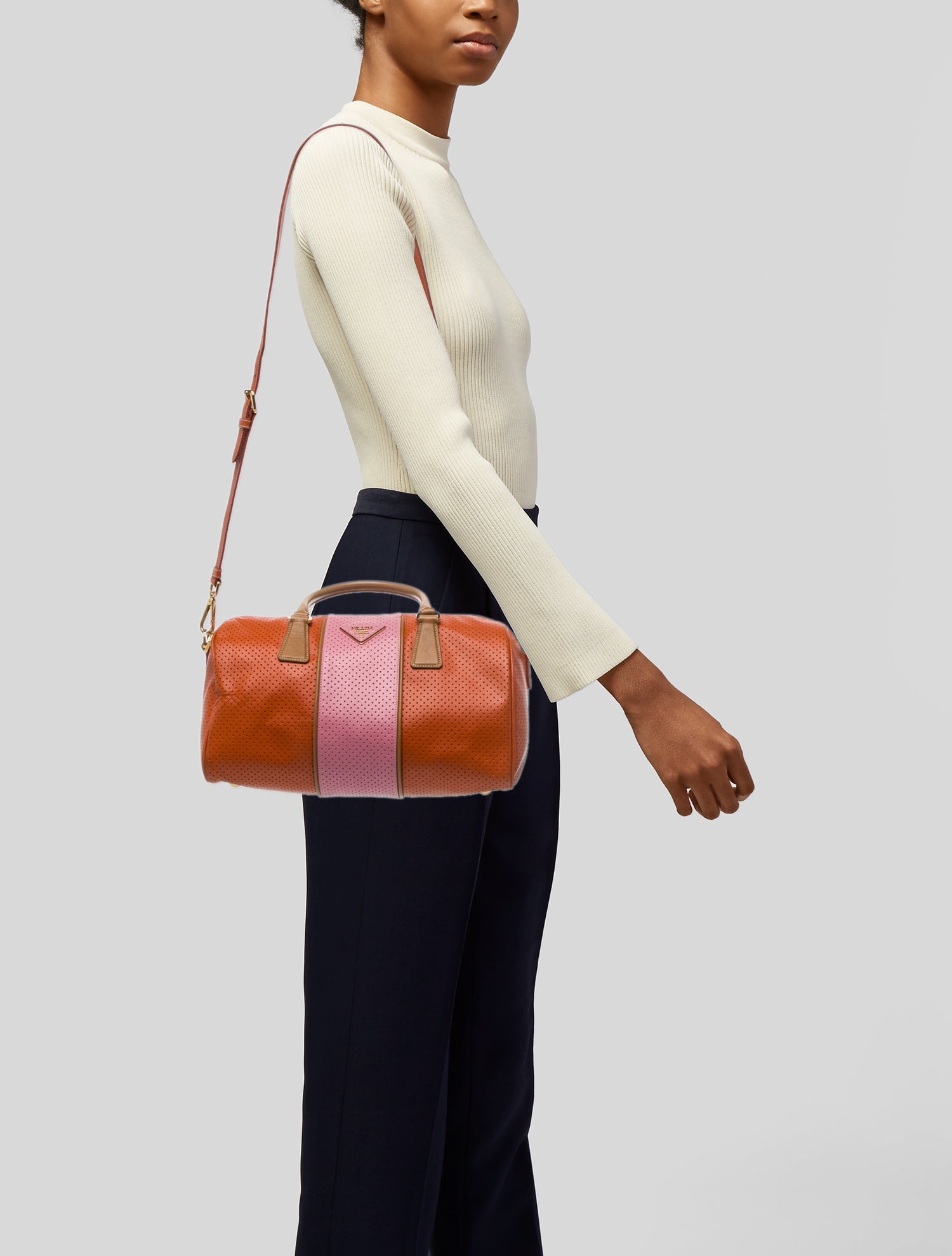 Prada Saffiano Leather Top Handle Bag