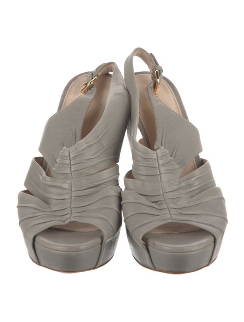 Prada Leather Cutout Accent Slingback Pumps