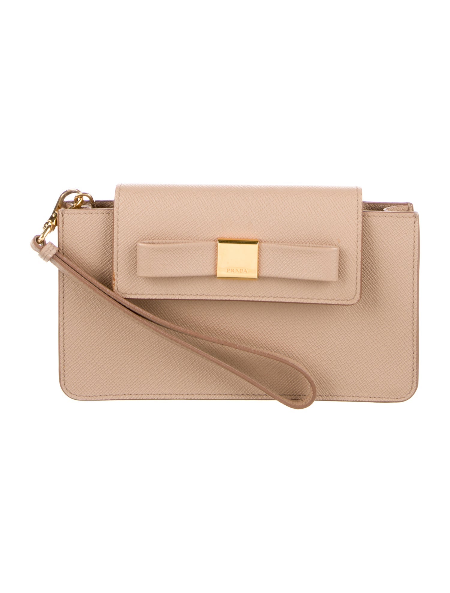 Prada Saffiano Lux Leather Wristlet