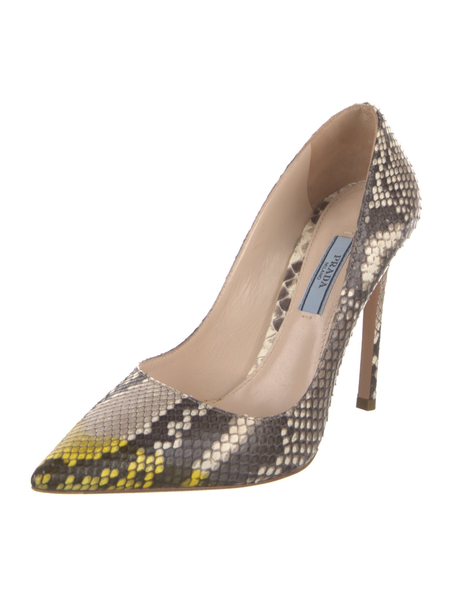 Prada Leather Animal Print Pumps