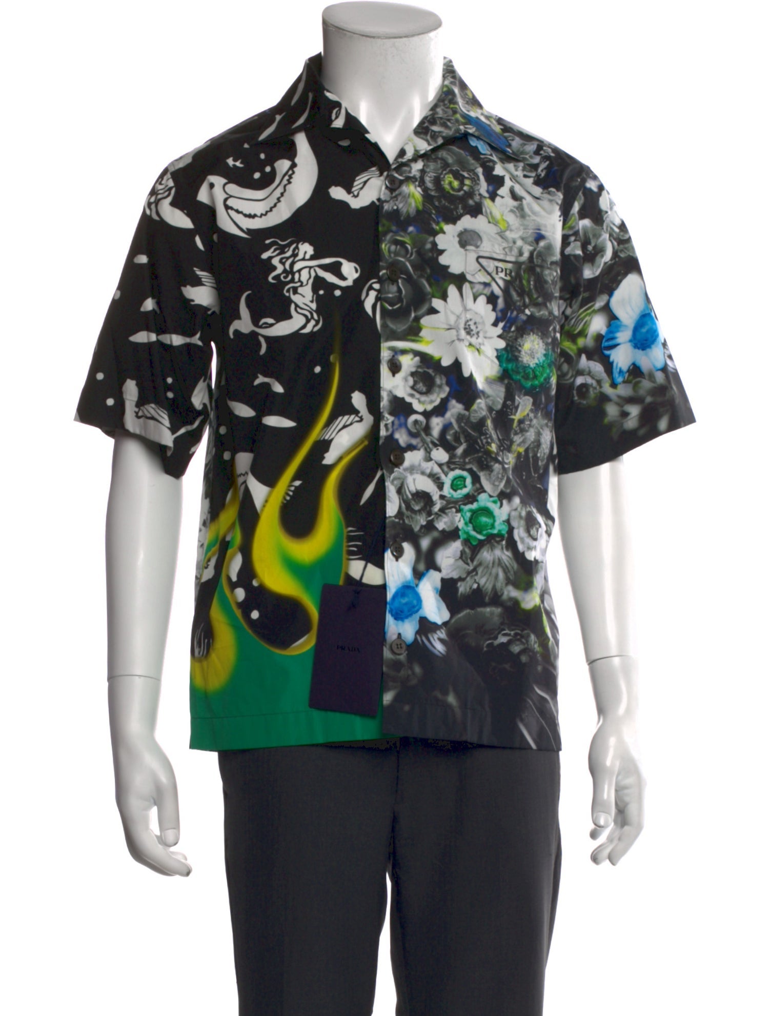 Prada 2023 Enameled Metal Triangle Shirt w/ Tags