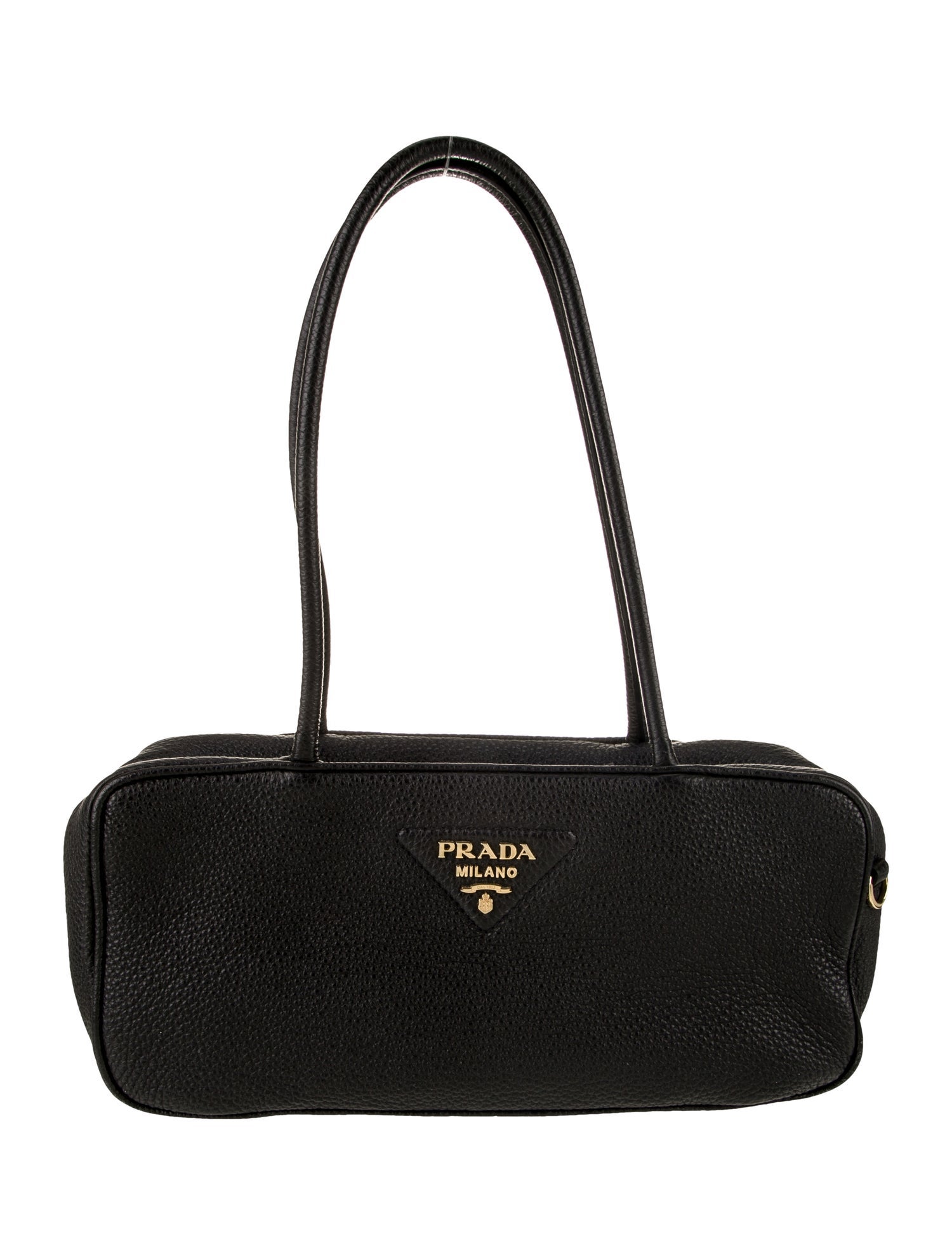 Prada Enameled Metal Triangle Bauletto Medium 2025